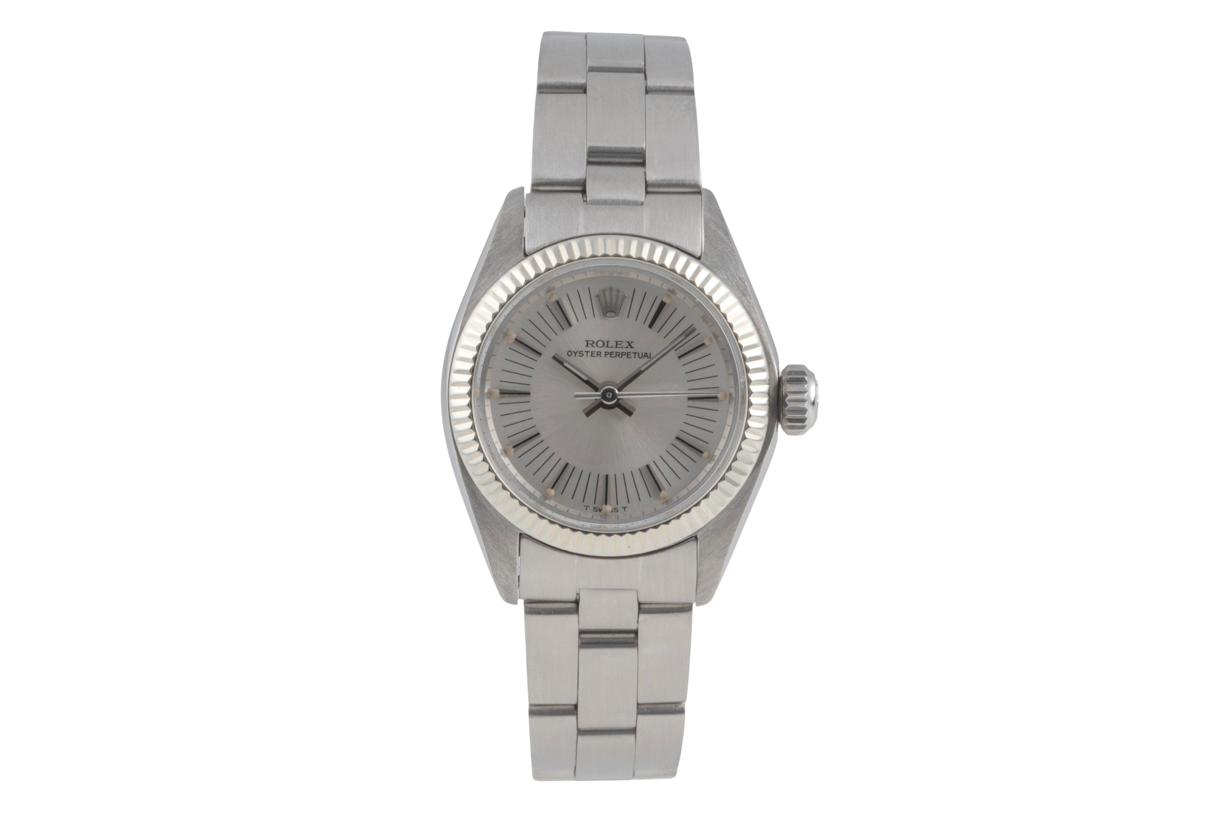 Rolex Oyster Perpetual steel / white gold automatic women's watch 6719 Vintage  [2506700]