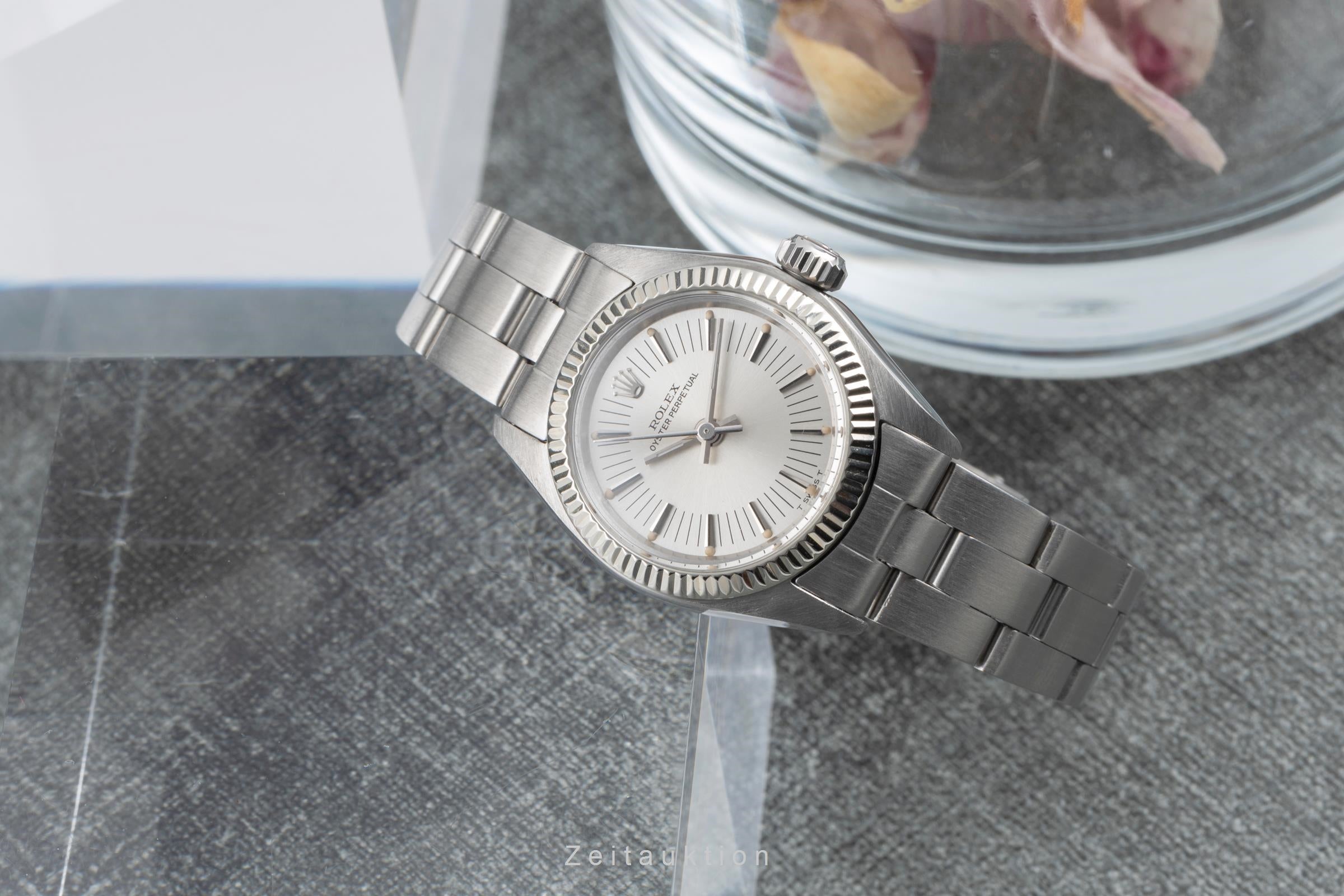 Rolex Oyster Perpetual steel / white gold automatic women's watch 6719 Vintage  [2506700]