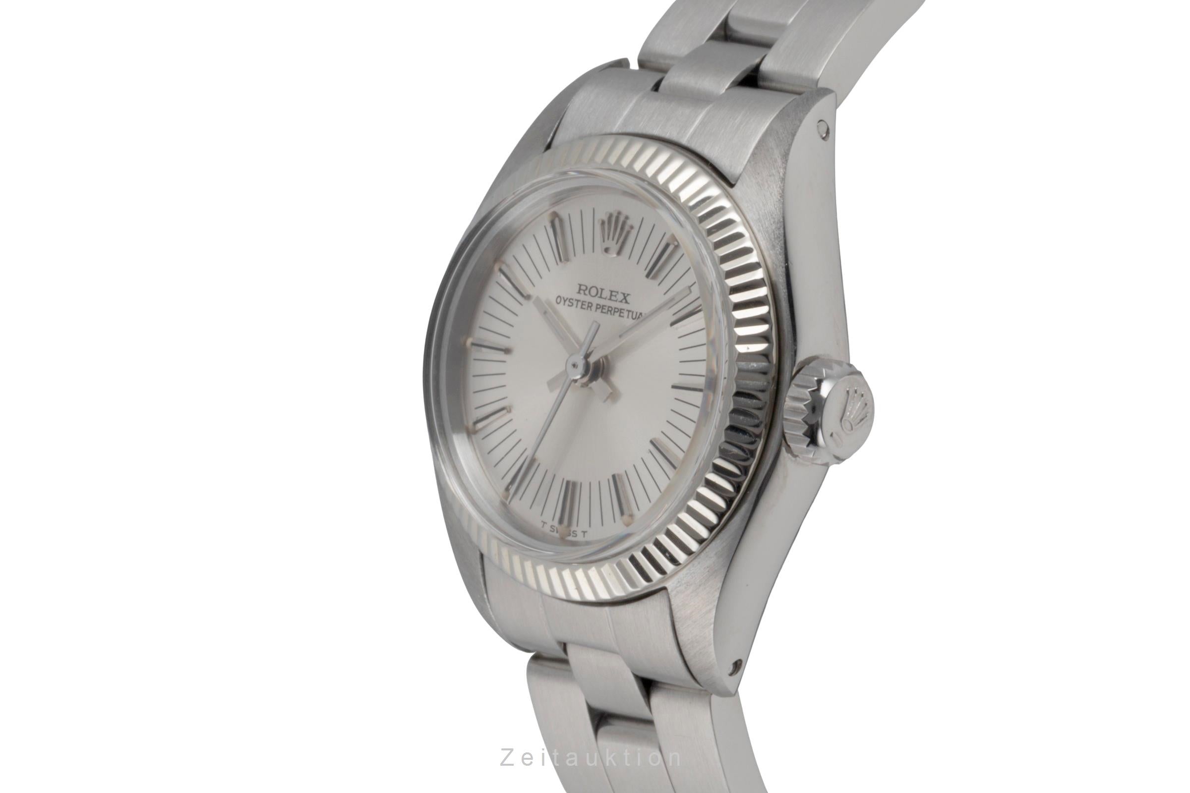 Rolex Oyster Perpetual steel / white gold automatic women's watch 6719 Vintage  [2506700]