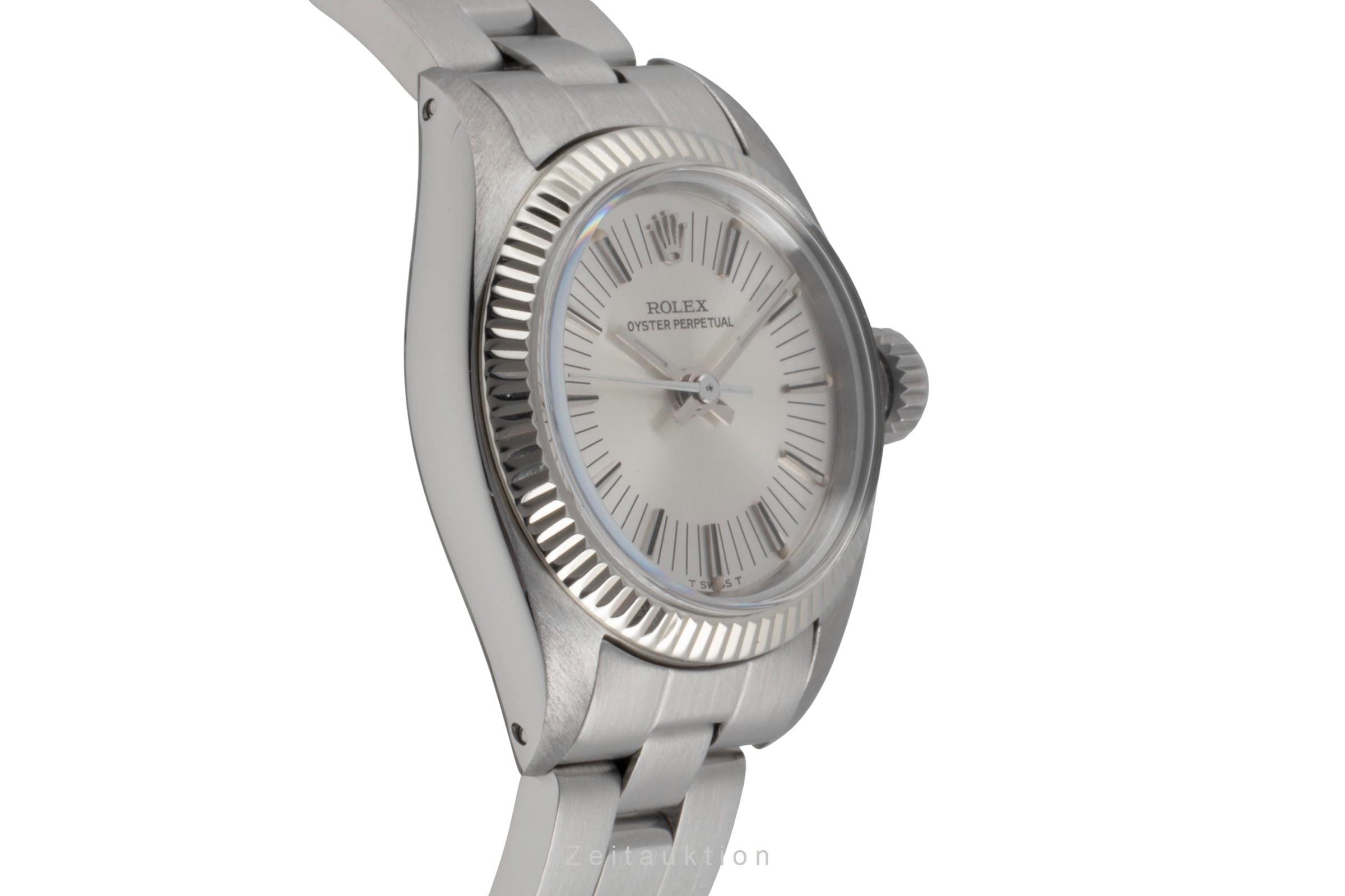 Rolex Oyster Perpetual steel / white gold automatic women's watch 6719 Vintage  [2506700]