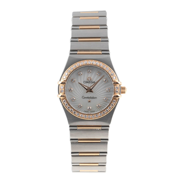Omega Constellation acciaio / oro quarzo orologio da donna 111.25.26.60.55.001 LP: 9900EUR  [2506703]