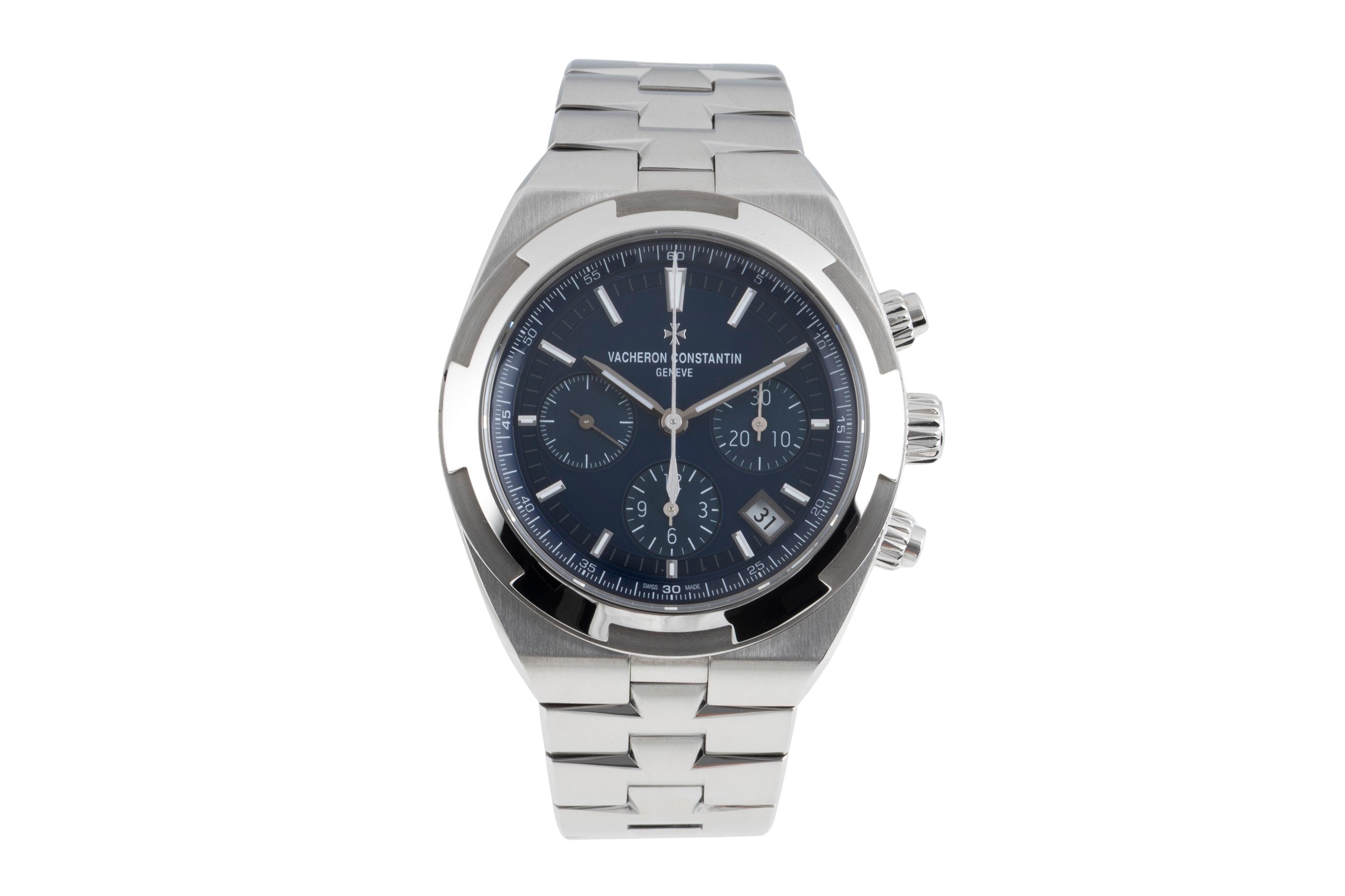 Vacheron & Constantin Overseas chronograph steel automatic men's watch 5500V/110A-B148 LP: 38600EUR  [2506710]