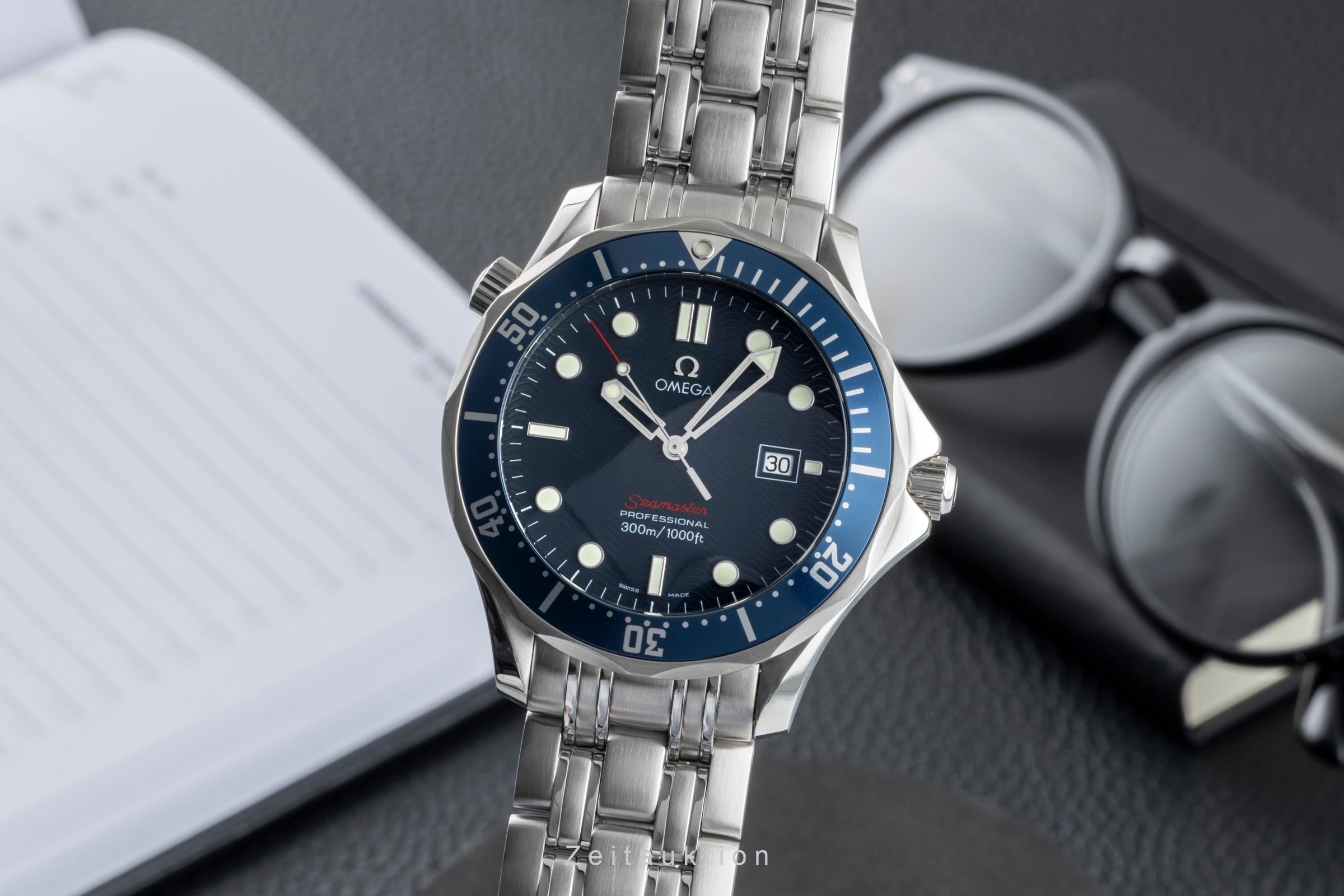 Omega Seamaster steel quartz men's watch 2221.80.00  [2506734]