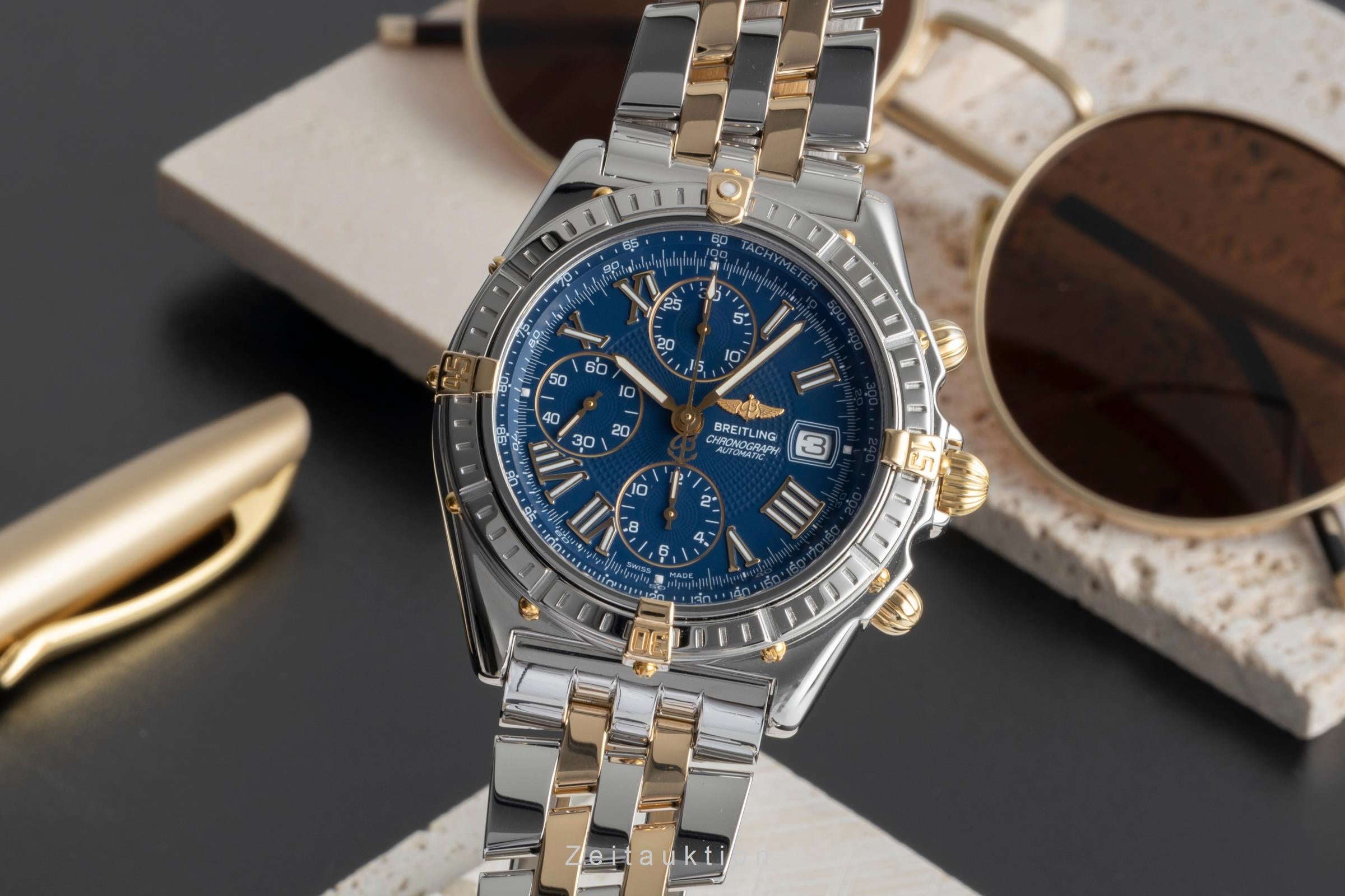 Breitling Crosswind chronograph steel / gold automatic men's watch B13055  [2506738]