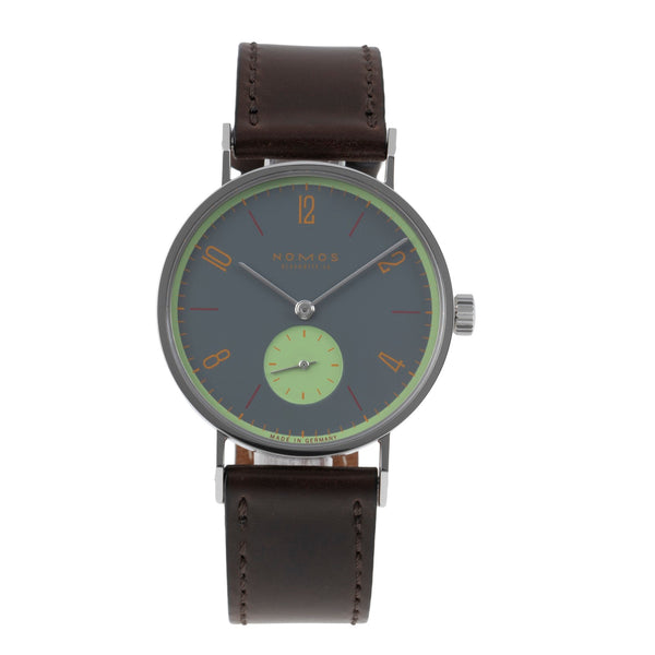 Nomos Tangente Super 30 Feldmausgrau Stahl Handaufzug Limited B&P 2004 [2506745]