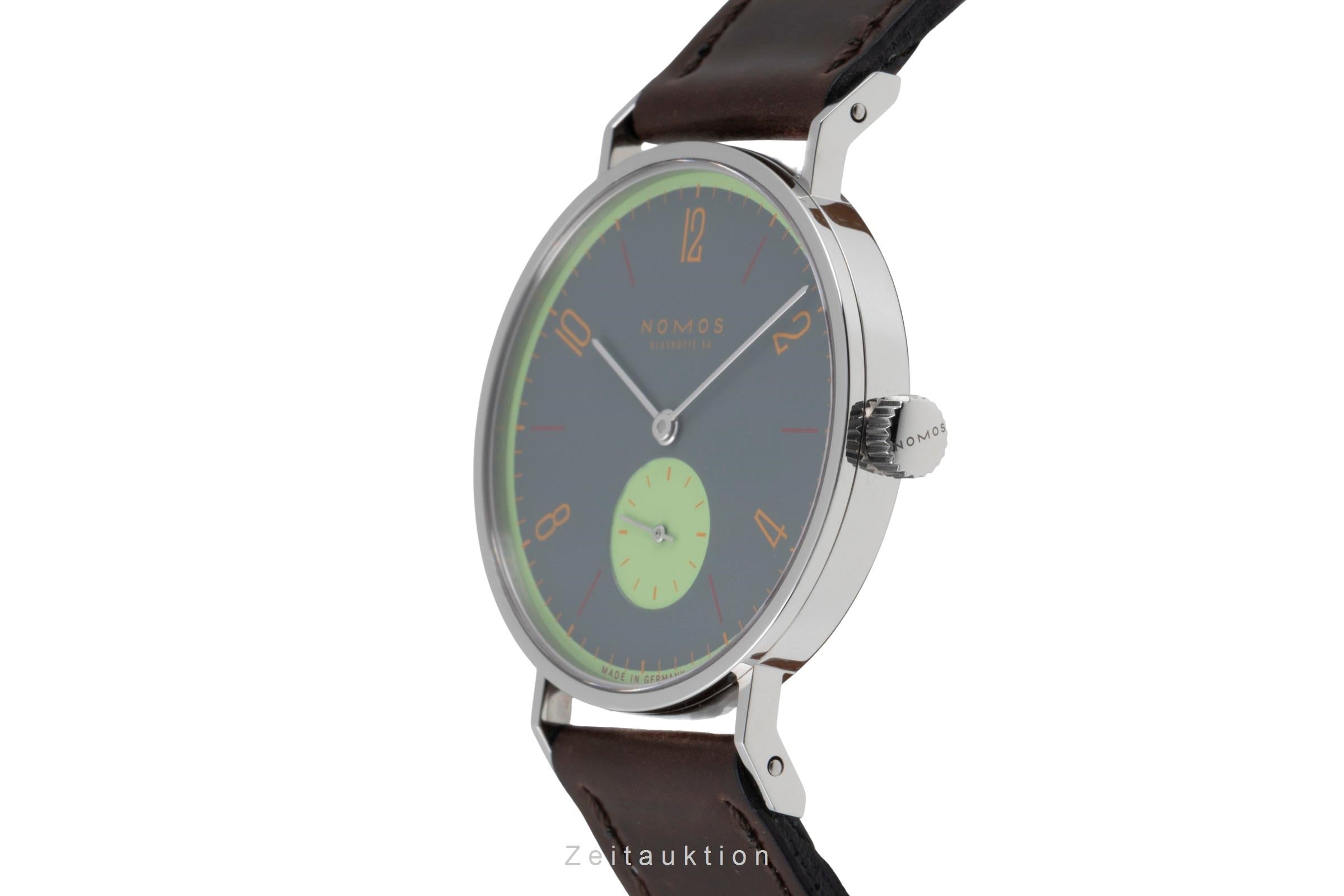 Nomos Tangente Super 30 Feldmausgrau Stahl Handaufzug Limited B&P 2004 [2506745]