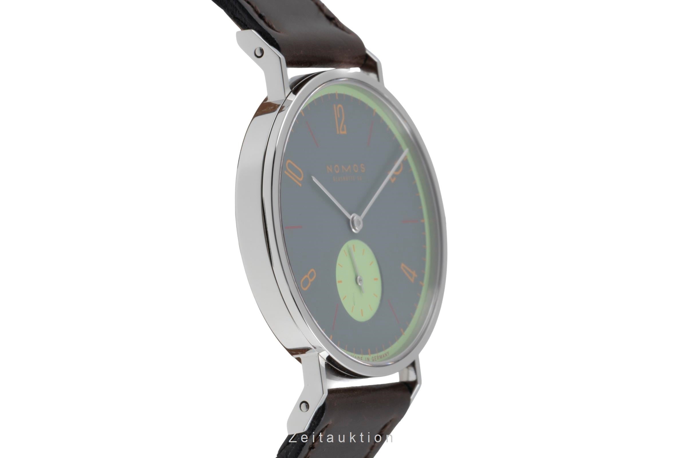 Nomos Tangente Super 30 Feldmausgrau Stahl Handaufzug Limited B&P 2004 [2506745]