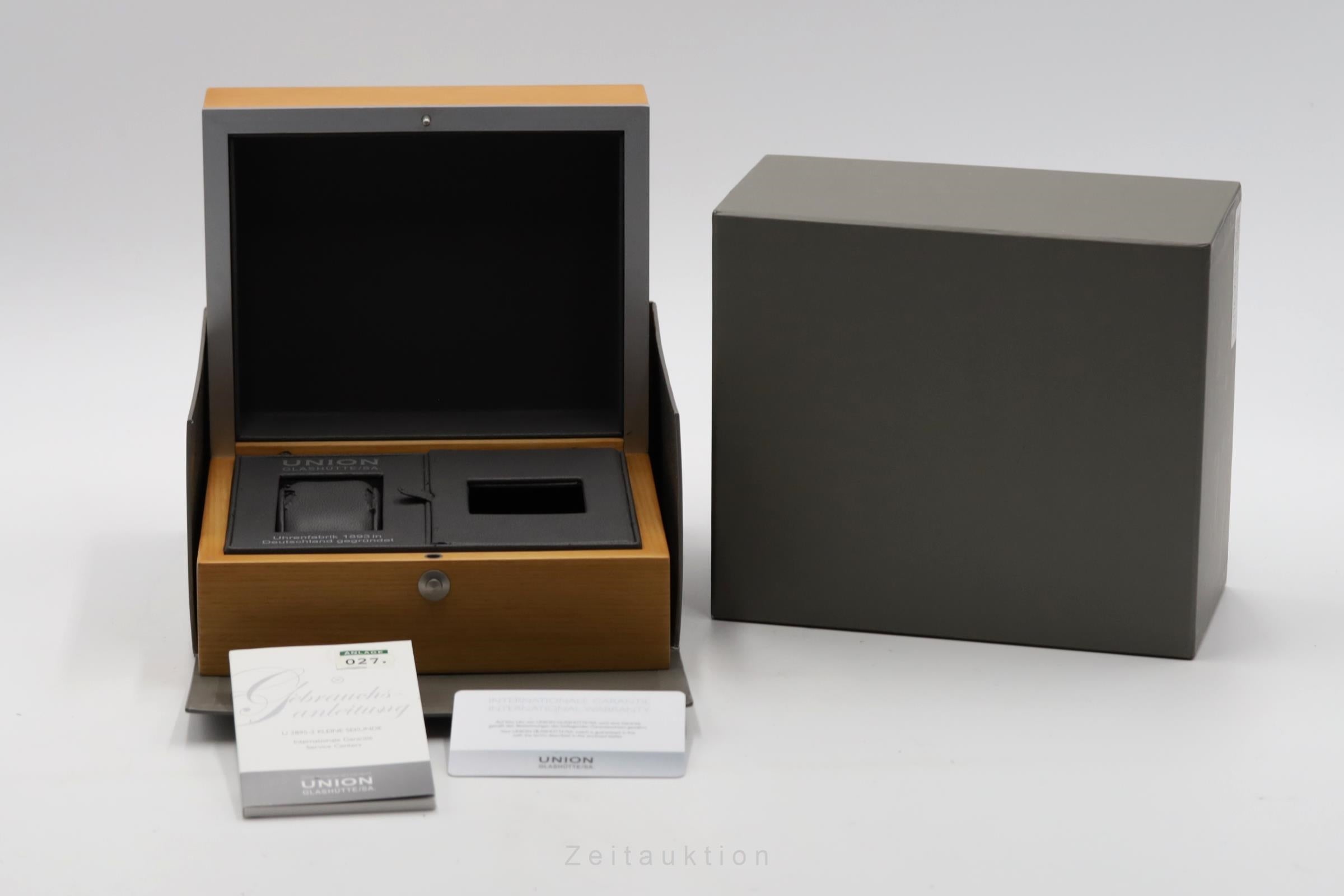 Union Glashütte Averin Stahl Automatik Herrenuhr Ref D003.528.16.051.01 B&P 2011 [2506748]