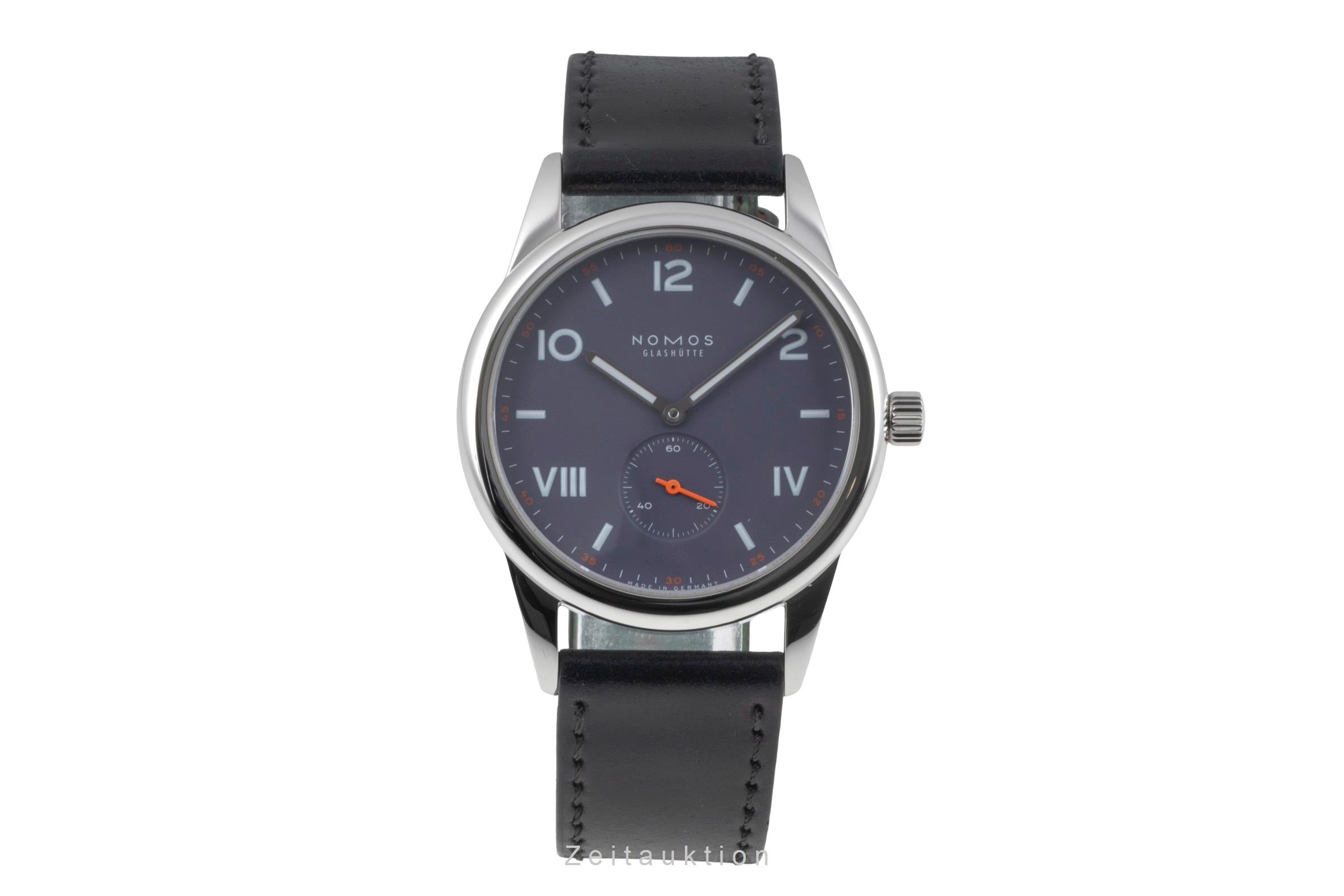 Nomos Club Campus 38 Blue Purple Stahl Handaufzug Ref. 730 Klassiker  [2506750]