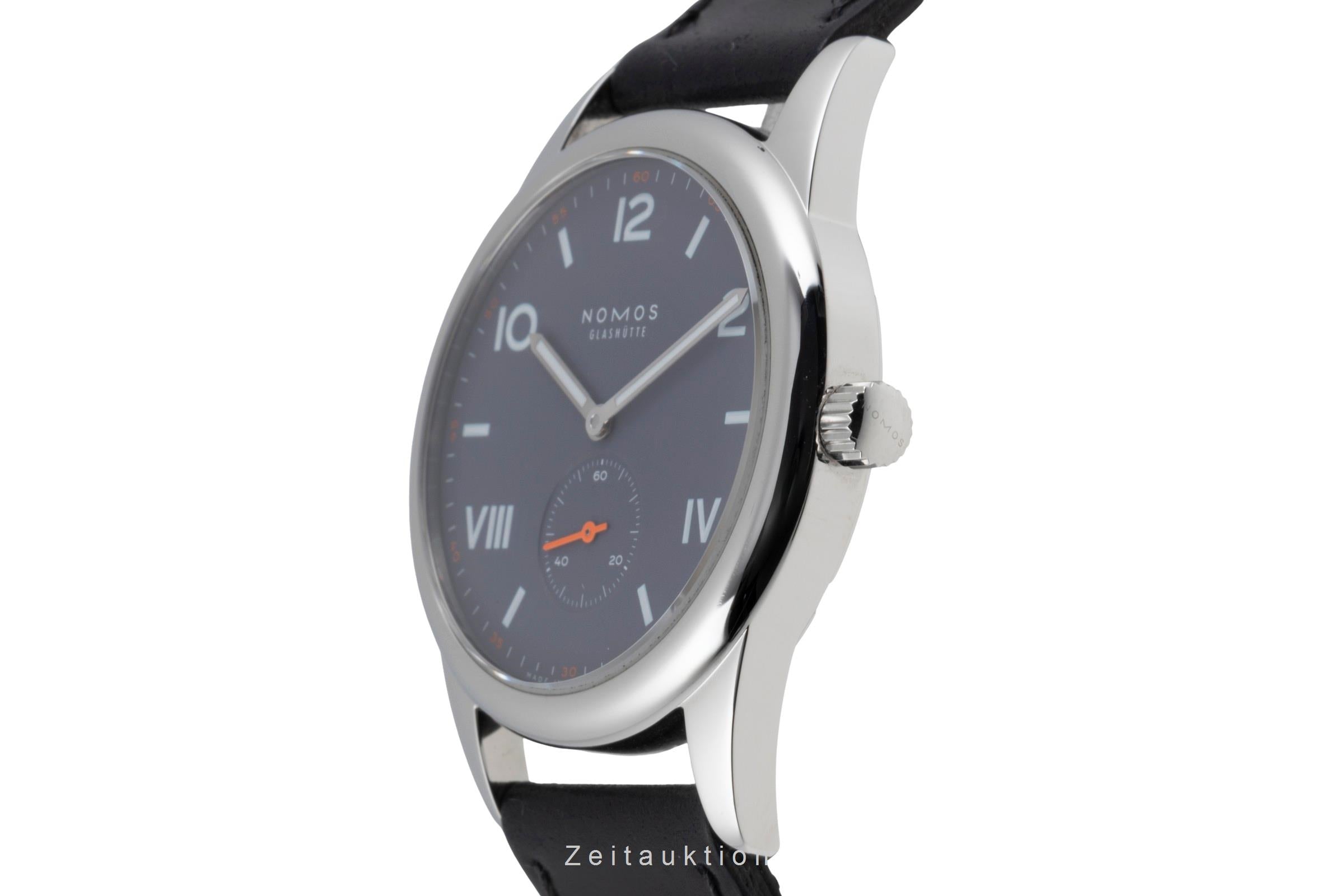 Nomos Club Campus 38 Blue Purple Stahl Handaufzug Ref. 730 Klassiker  [2506750]