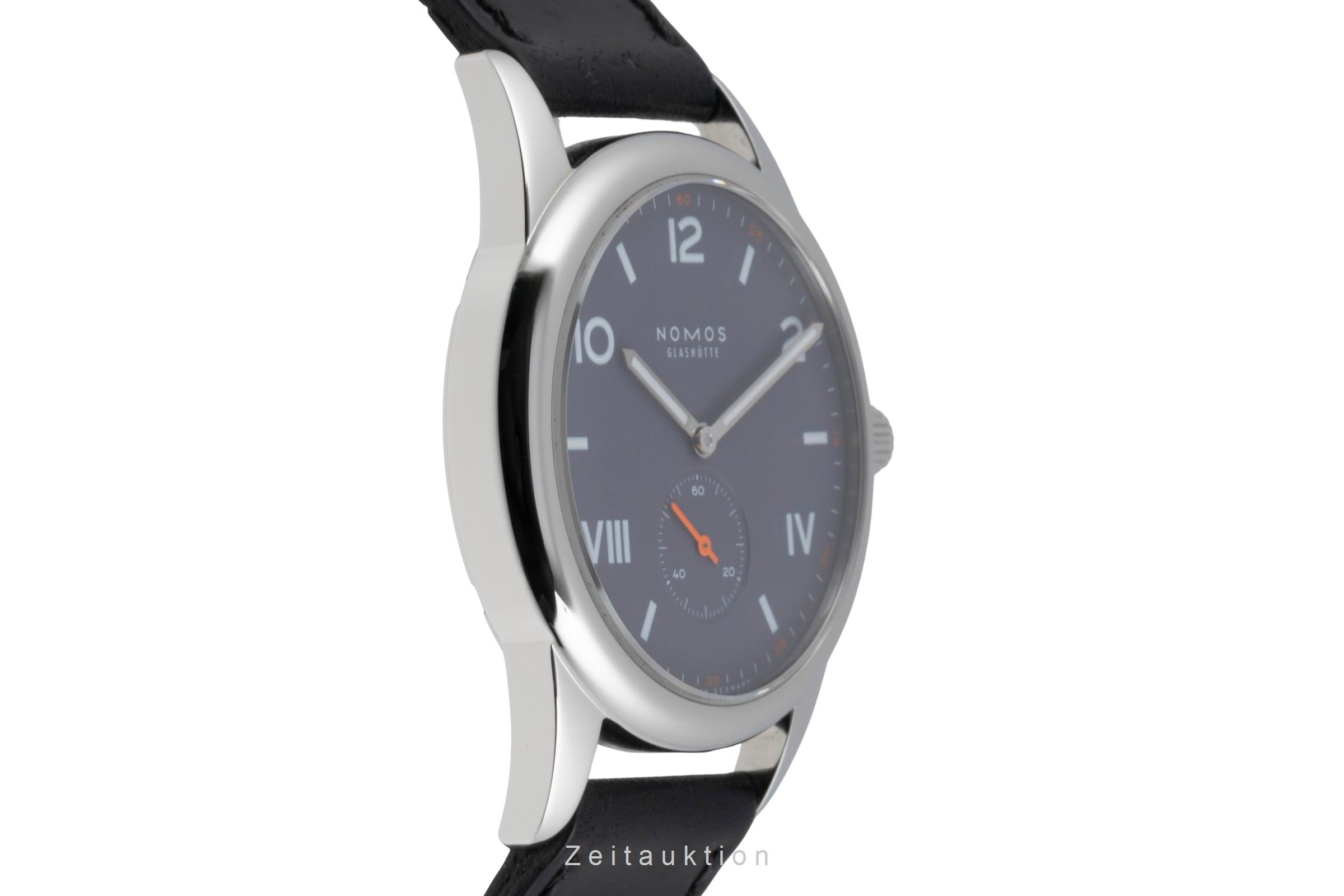 Nomos Club Campus 38 Blue Purple Stahl Handaufzug Ref. 730 Klassiker  [2506750]