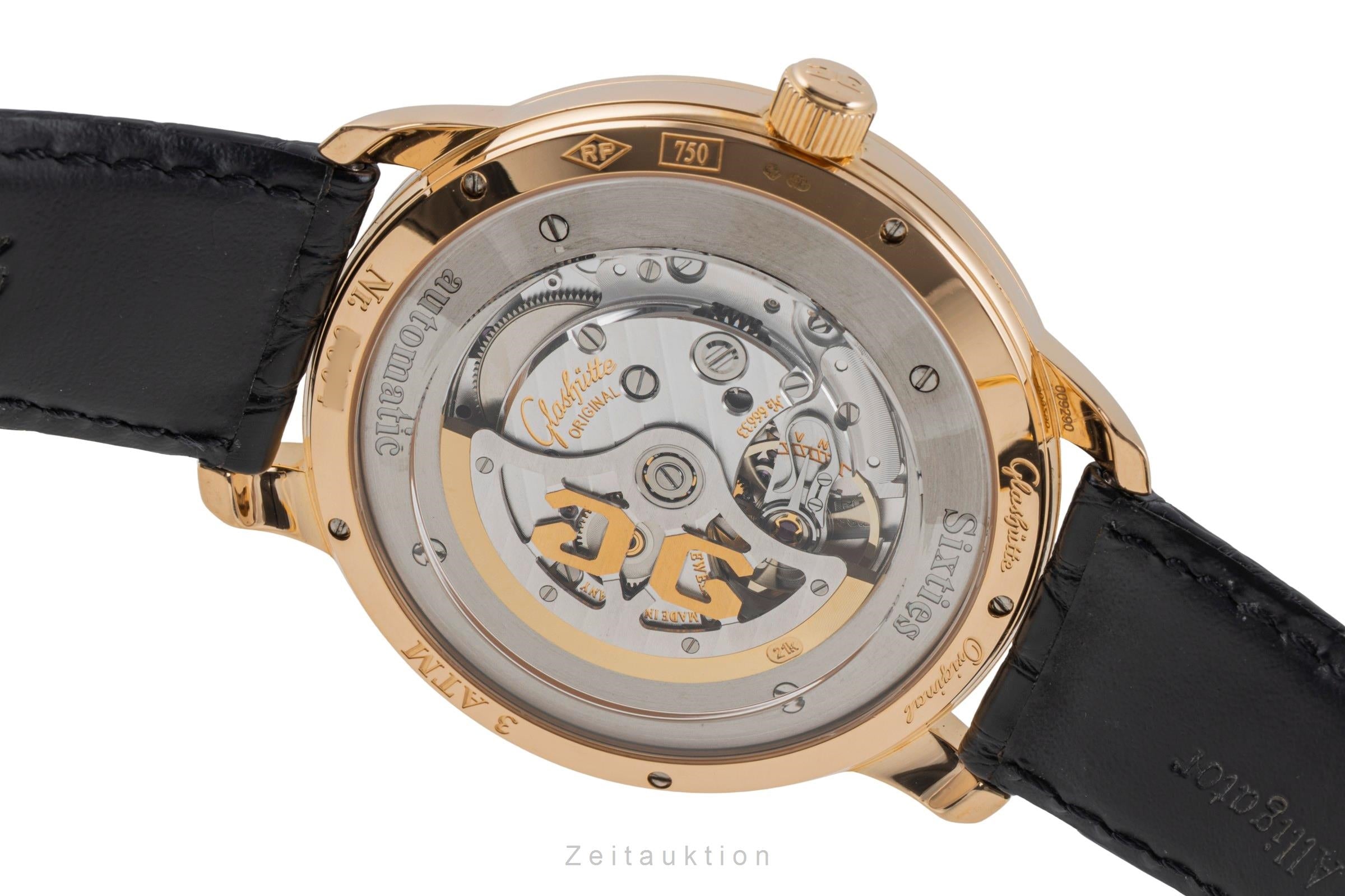 Glashütte Sixties 18 ct red gold automatic men's watch 2-39-47-01-01-04 LP: 18200EUR  [2506753]