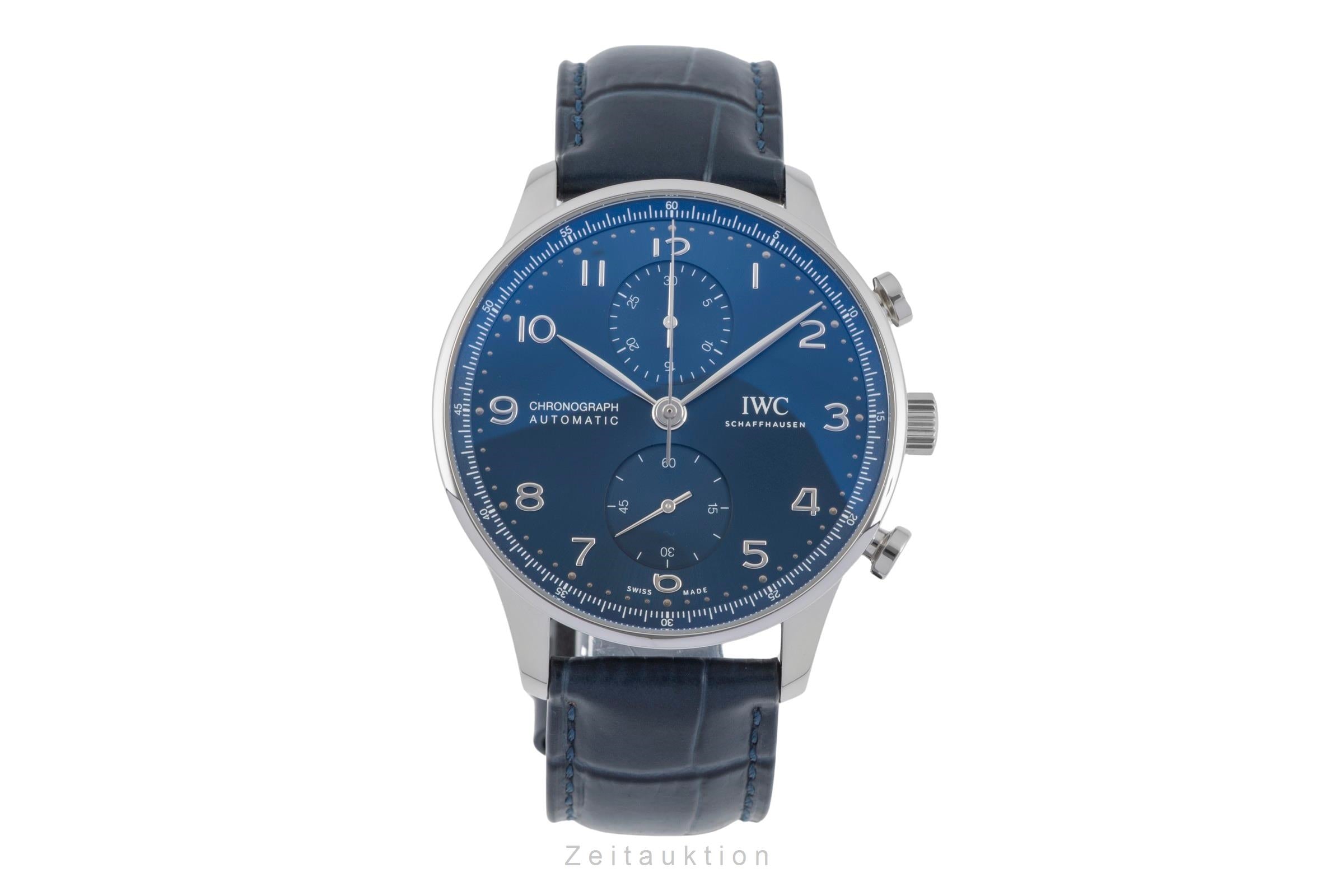 IWC Portugieser chronographe acier automatique montre pour hommes IW371606 LP: 9100EUR  [2506756]