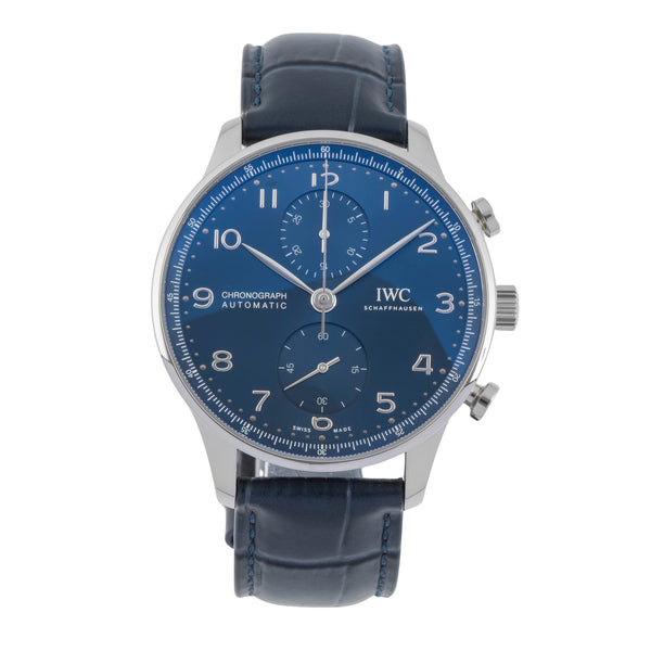 IWC Portugieser chronographe acier automatique montre pour hommes IW371606 LP: 9100EUR  [2506756]