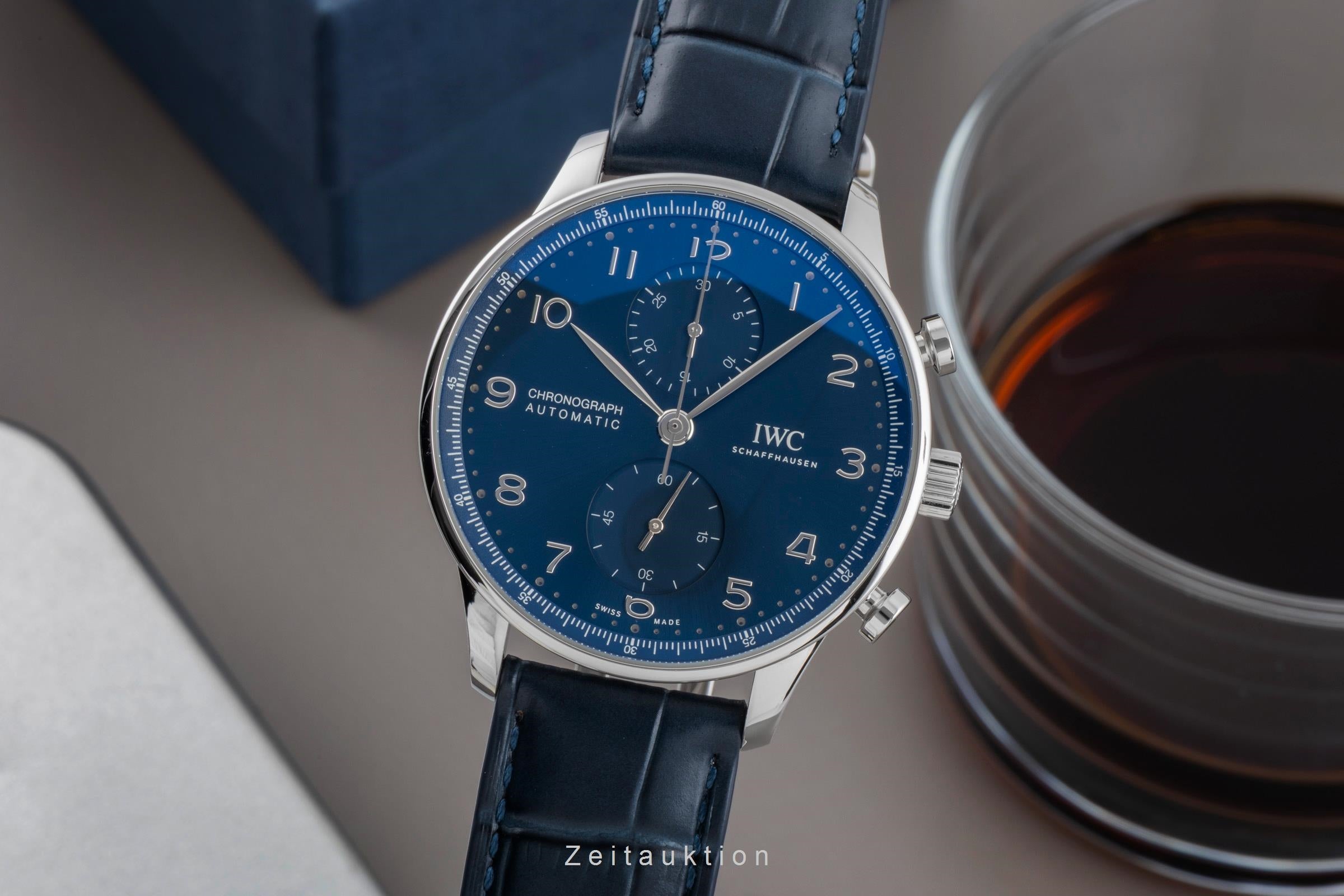 IWC Portugieser chronographe acier automatique montre pour hommes IW371606 LP: 9100EUR  [2506756]