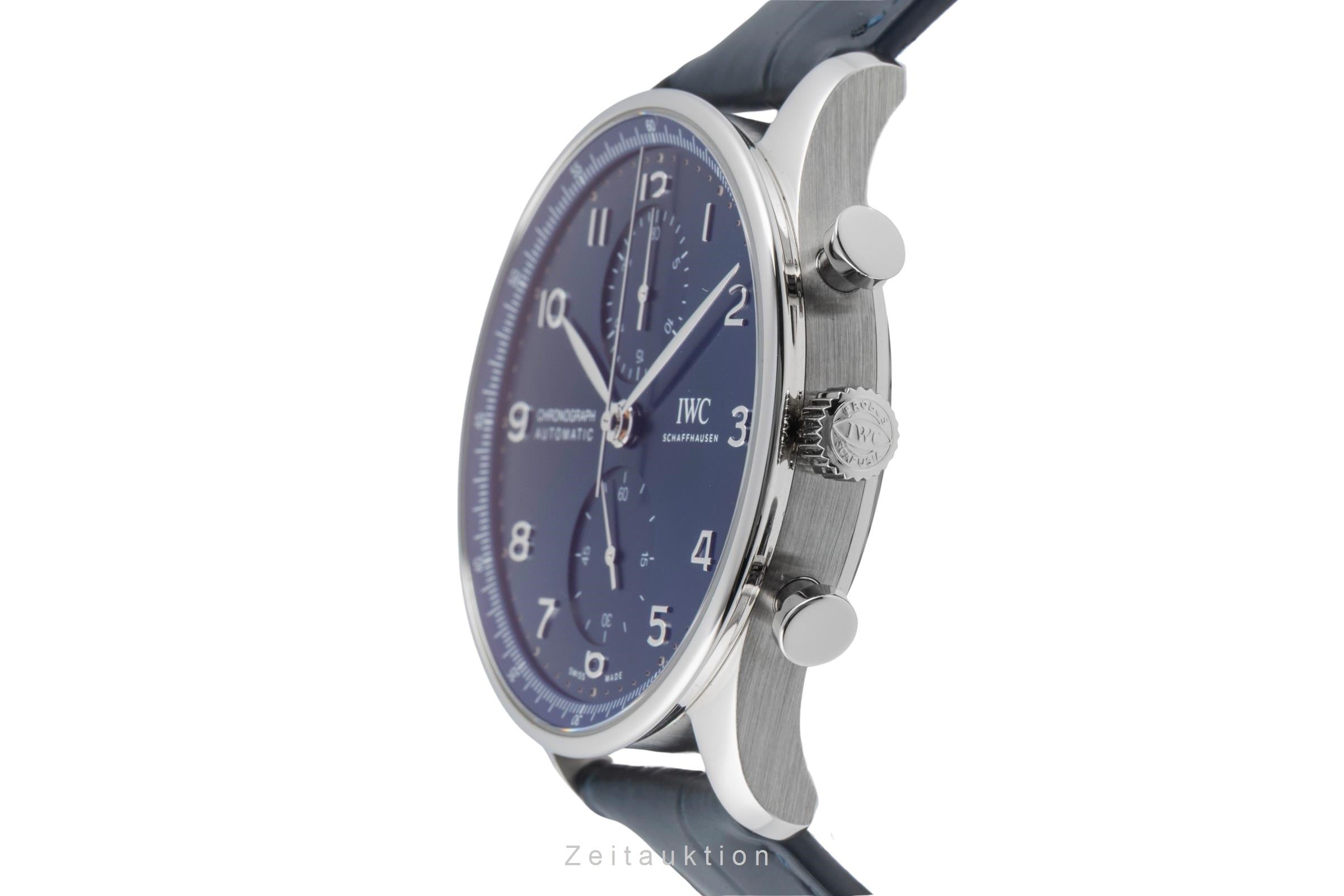 IWC Portugieser chronographe acier automatique montre pour hommes IW371606 LP: 9100EUR  [2506756]