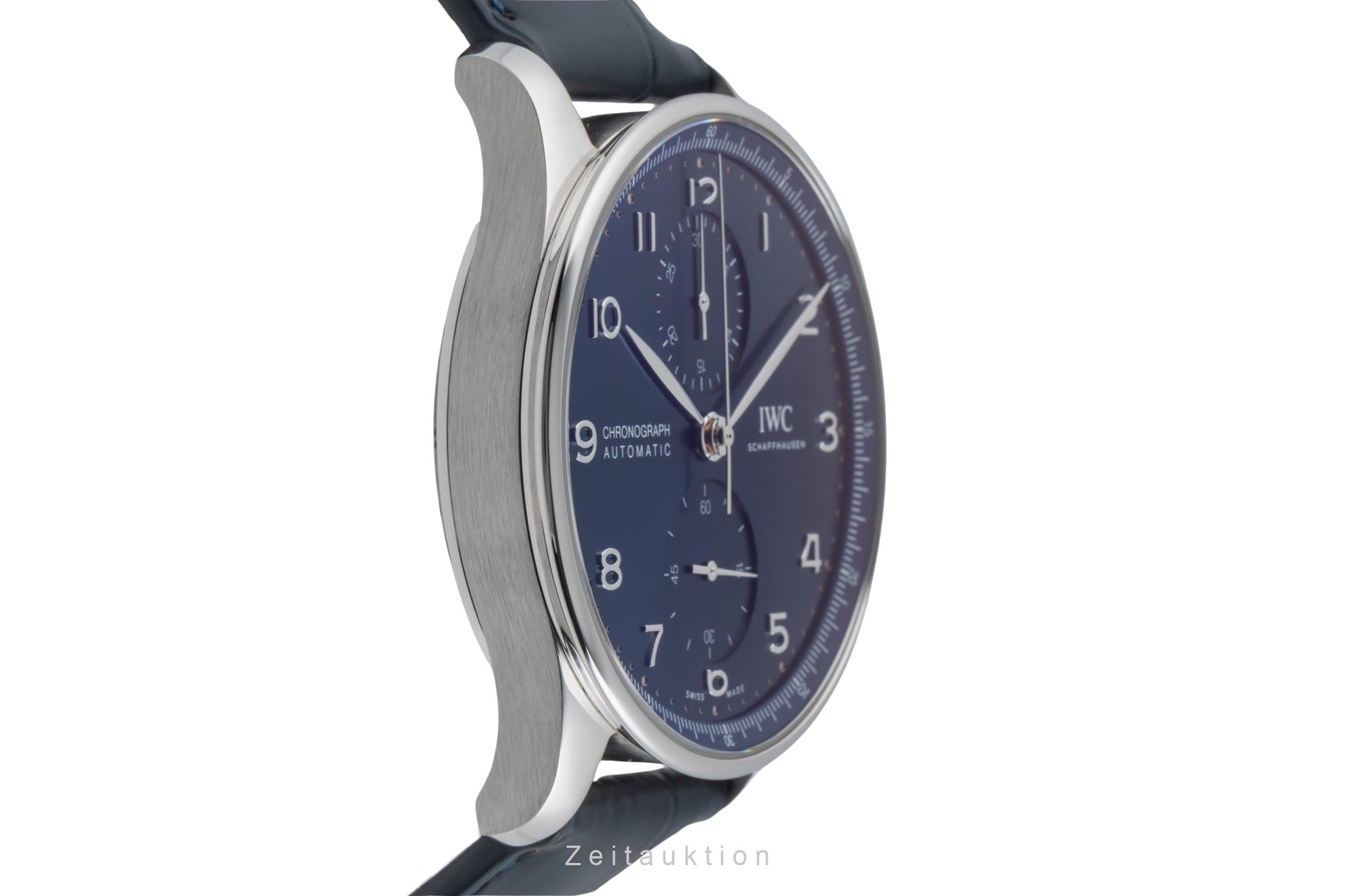IWC Portugieser chronographe acier automatique montre pour hommes IW371606 LP: 9100EUR  [2506756]