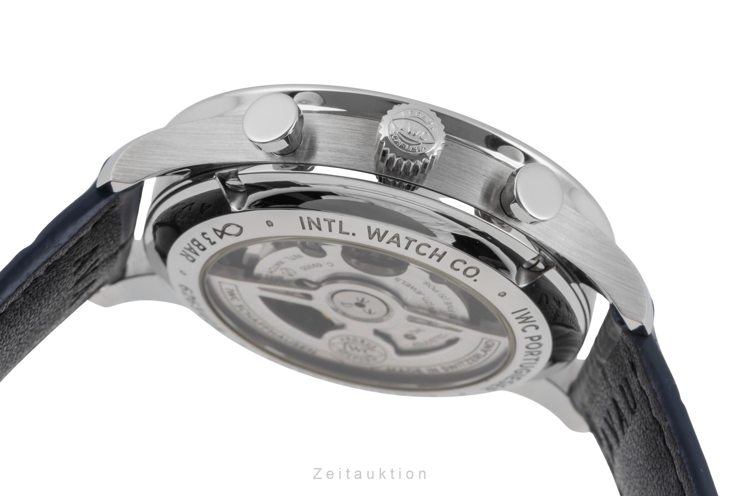 IWC Portugieser chronographe acier automatique montre pour hommes IW371606 LP: 9100EUR  [2506756]