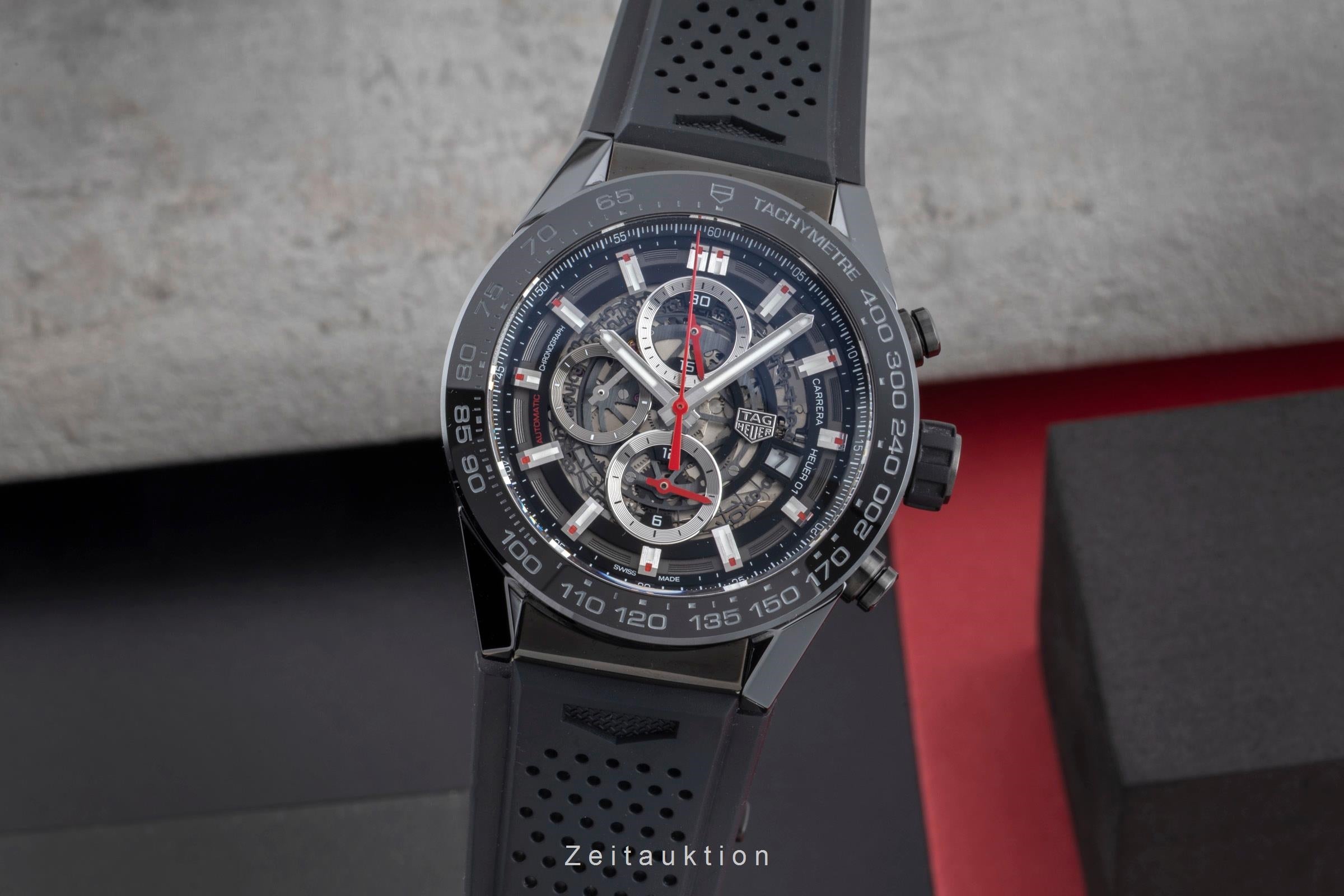 Tag Heuer Carrera Chronograph Keramik / Stahl Automatik Ref. CAR2A90.FT6071 B&P  [2506764]
