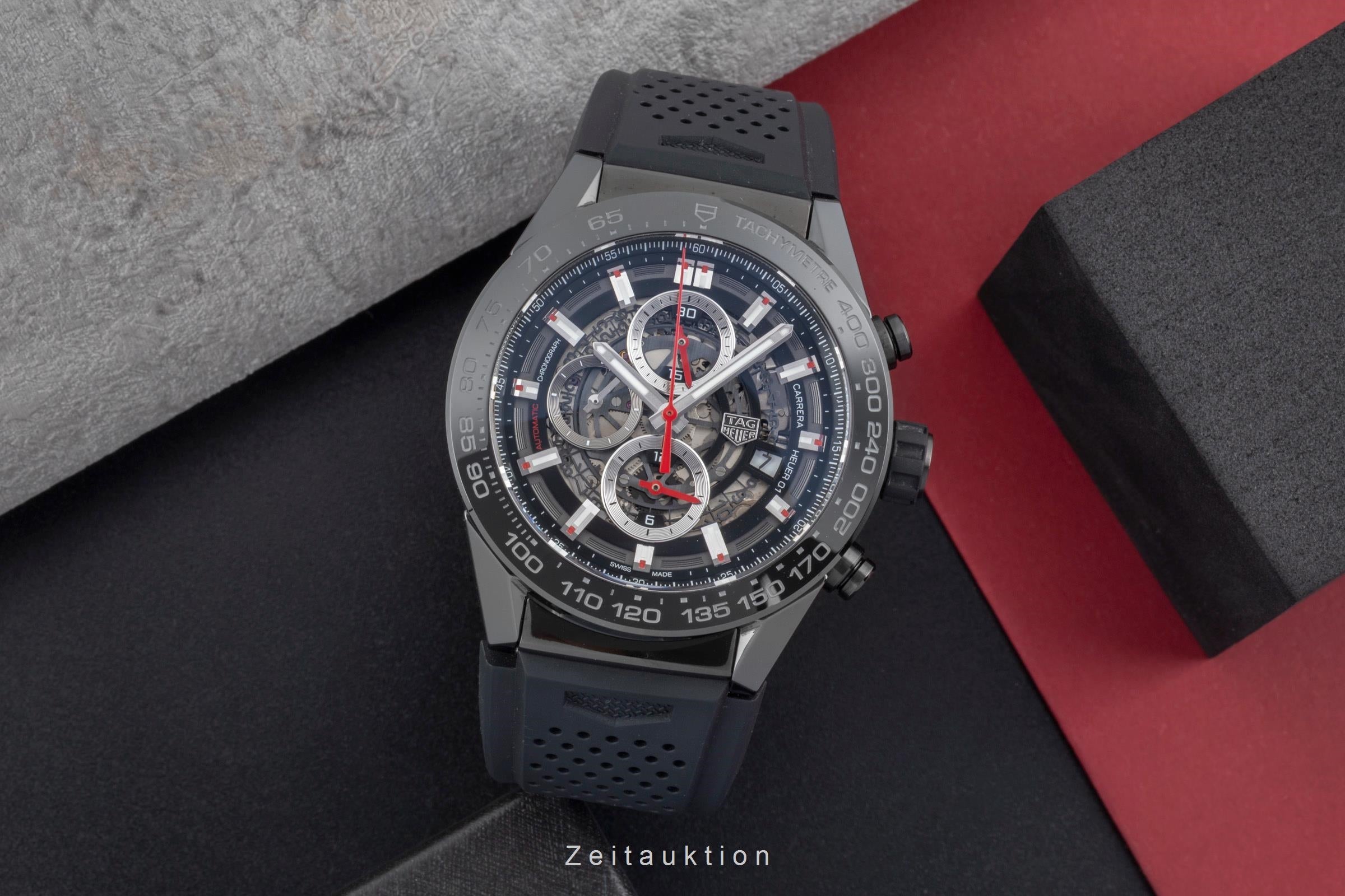 Tag Heuer Carrera Chronograph Keramik / Stahl Automatik Ref. CAR2A90.FT6071 B&P  [2506764]