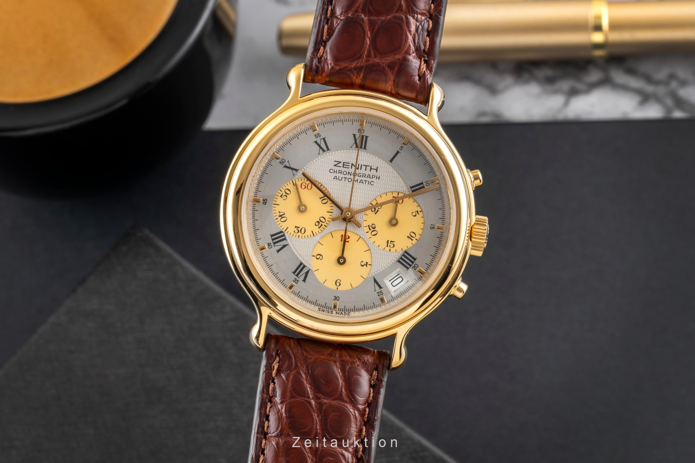 Zenith El Primero chronograph gilt-brass automatic Kal. 3019PHC