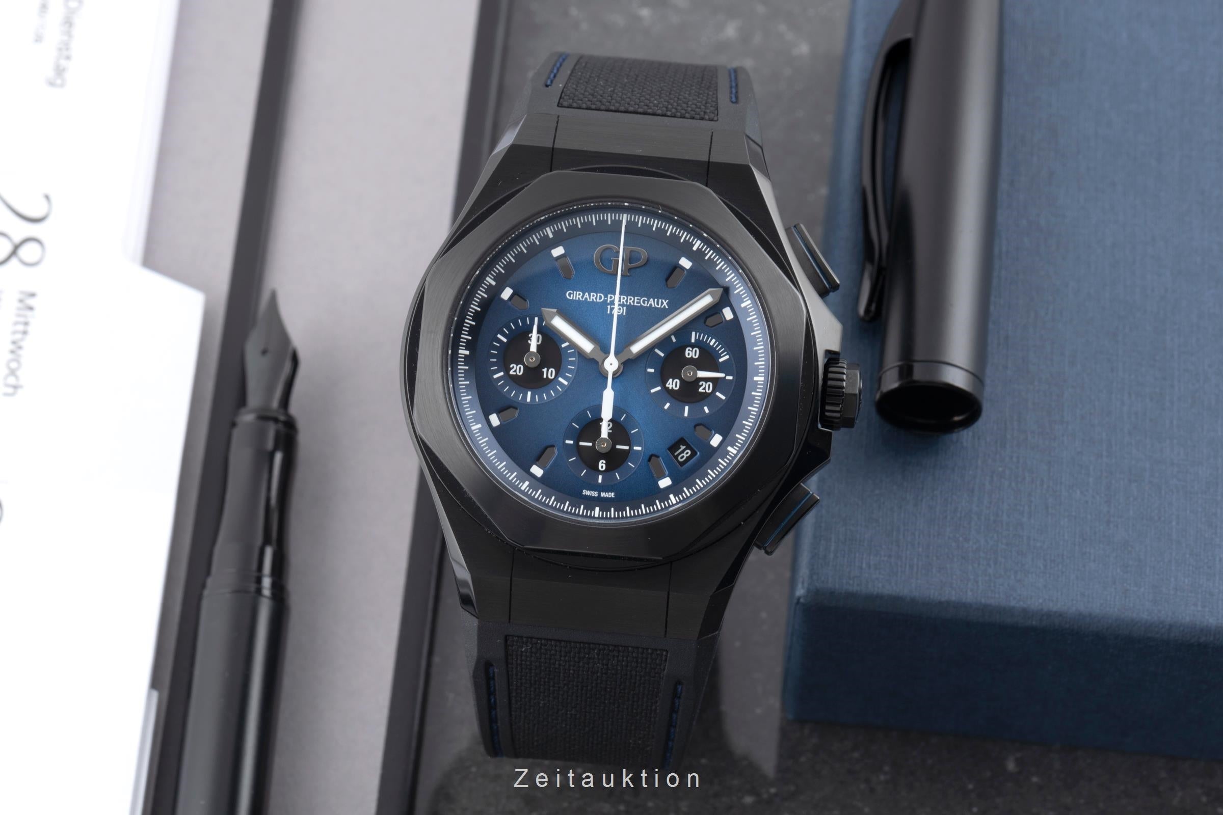 Girard Perregaux Laureato chronographe titane  automatique montre pour hommes 81060-21-491-FH6A LP: 17100EUR  [2506777]