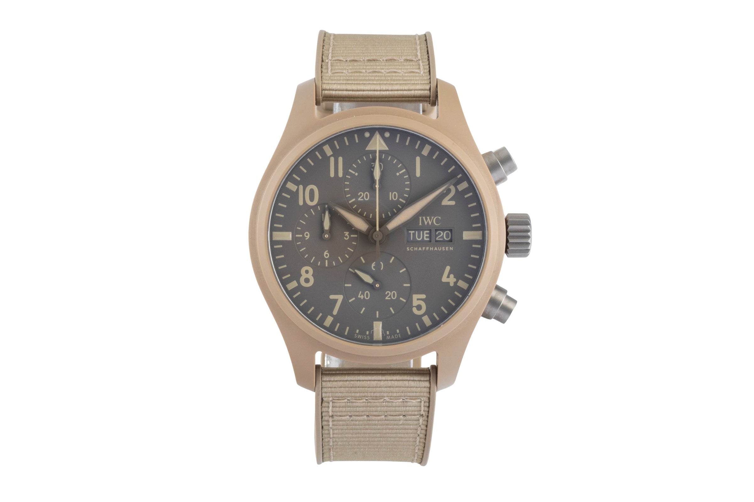 IWC Fliegerchronograph chronographe céramique / titane automatique montre pour hommes IW389402 LP: 12700EUR  [2506779]