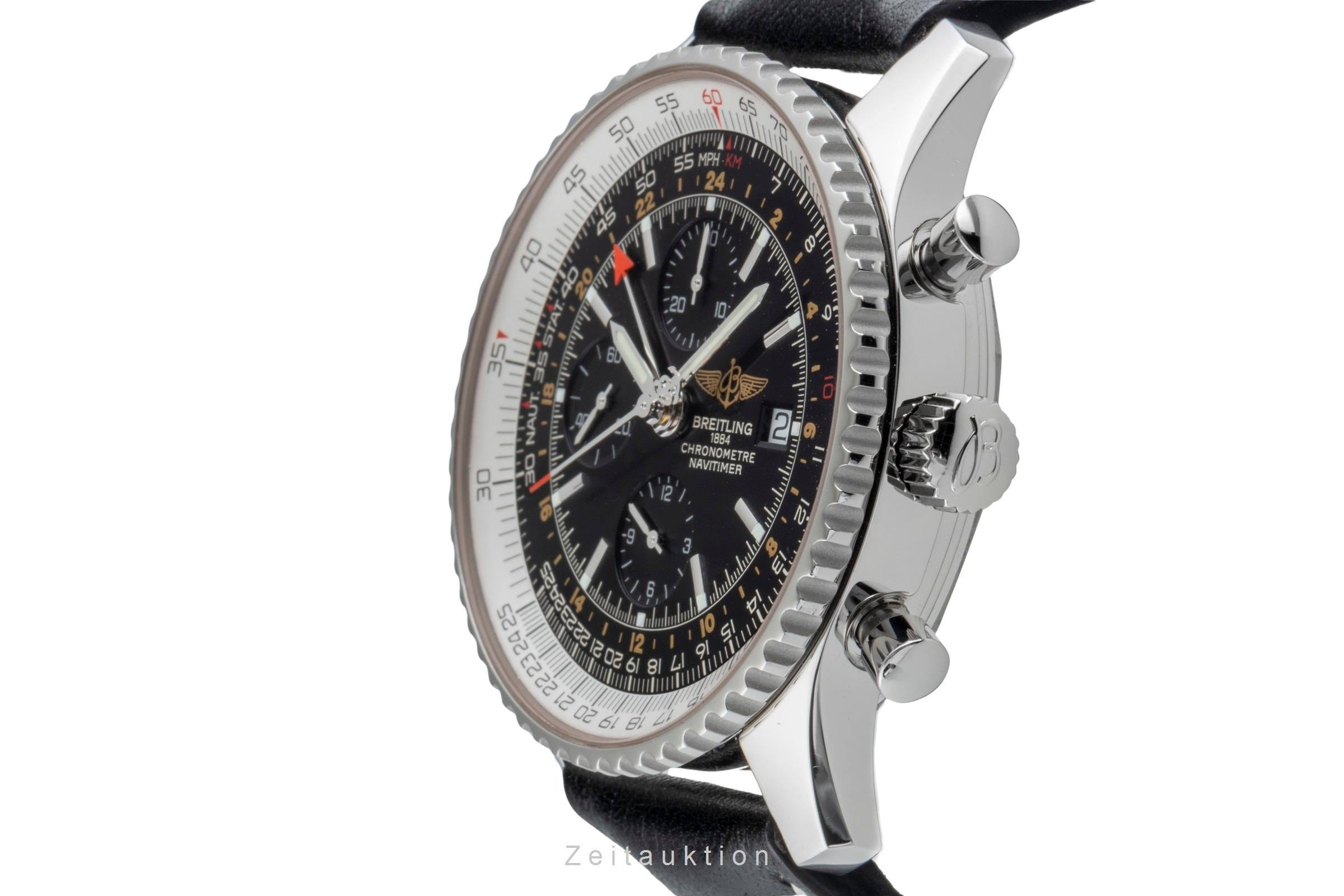 Breitling Navitimer World chronograph steel automatic men's watch A24322-101	  [2506790]
