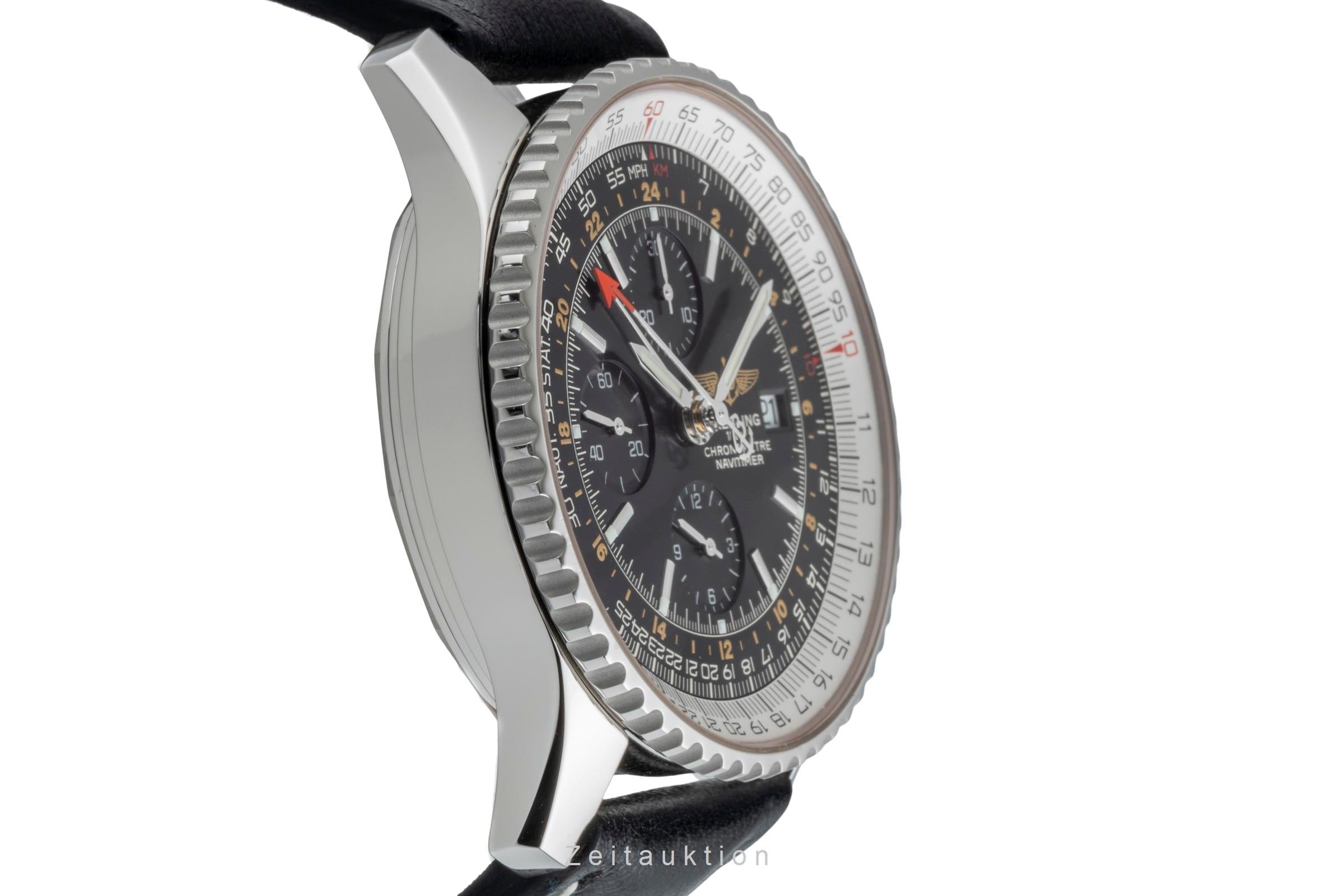 Breitling Navitimer World chronograph steel automatic Kal. B24 Ref