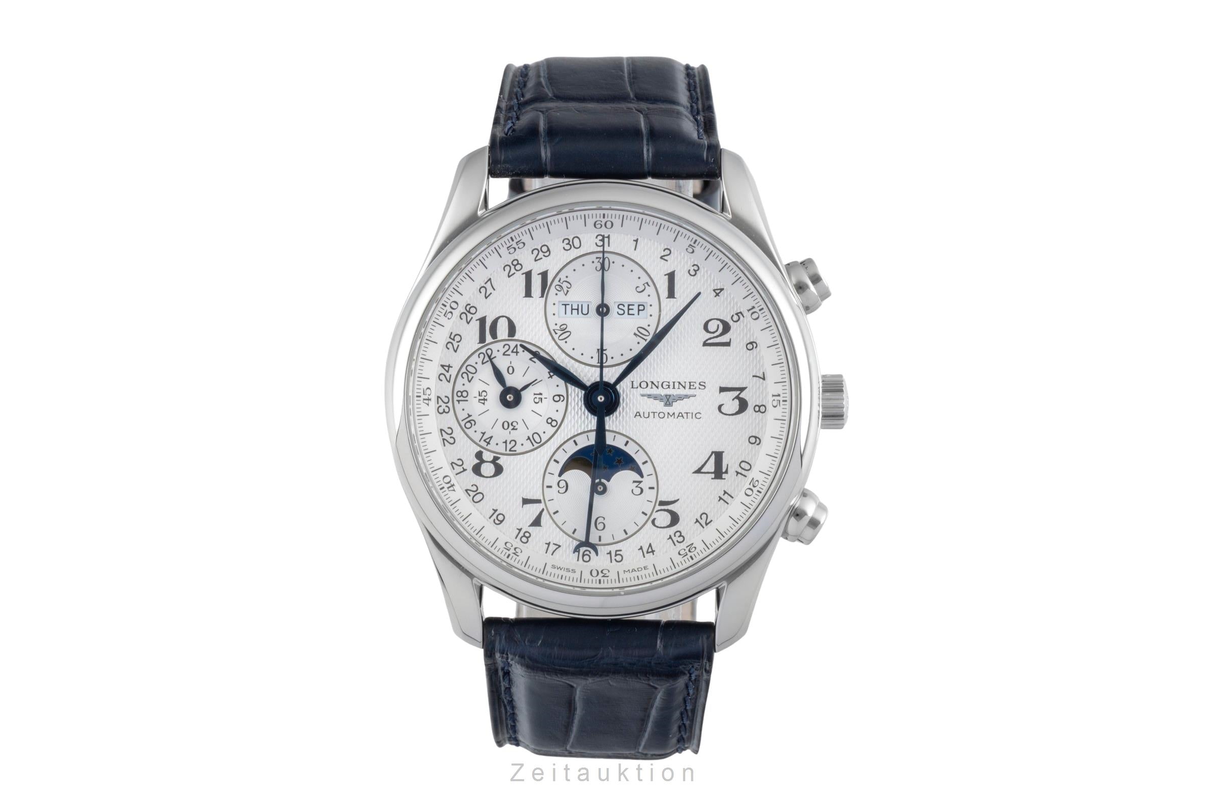 Longines Master Collection cronógrafo acero automático reloj para caballeros L2.673.4.78.5 LP: 3900EUR  [2506793]