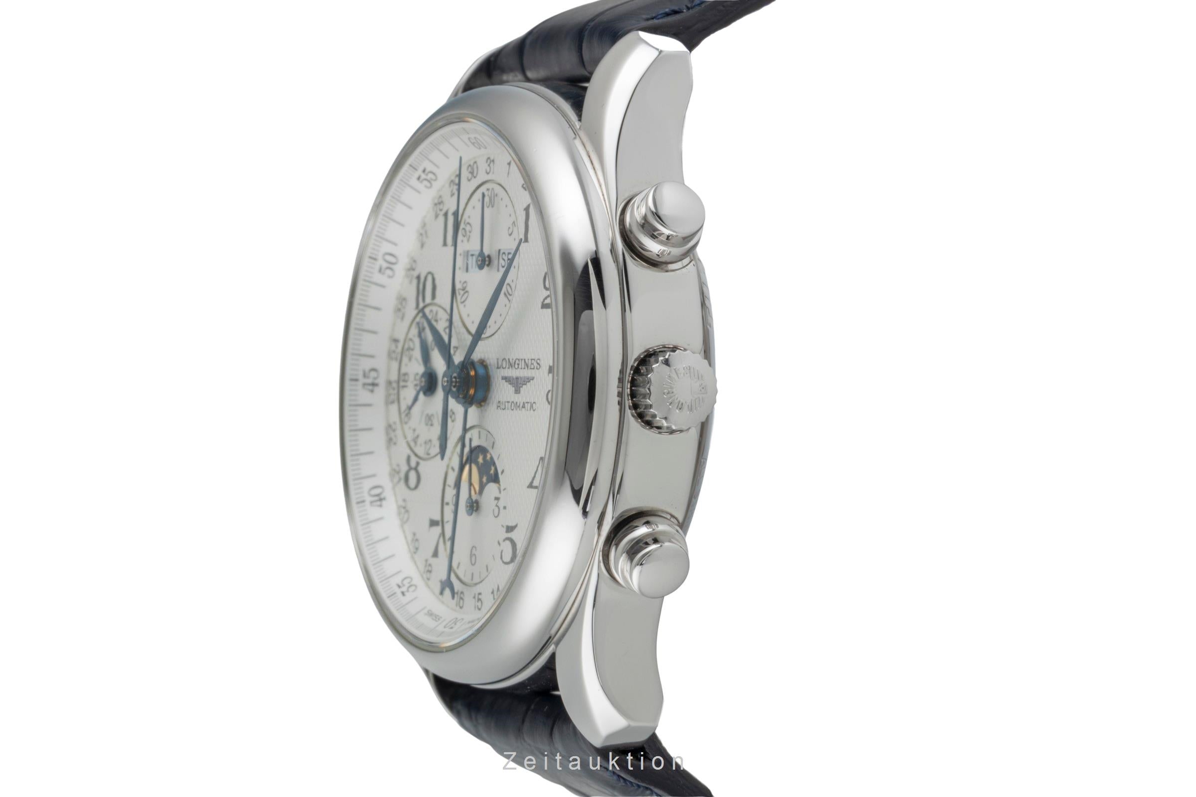 Longines Master Collection cronógrafo acero automático reloj para caballeros L2.673.4.78.5 LP: 3900EUR  [2506793]