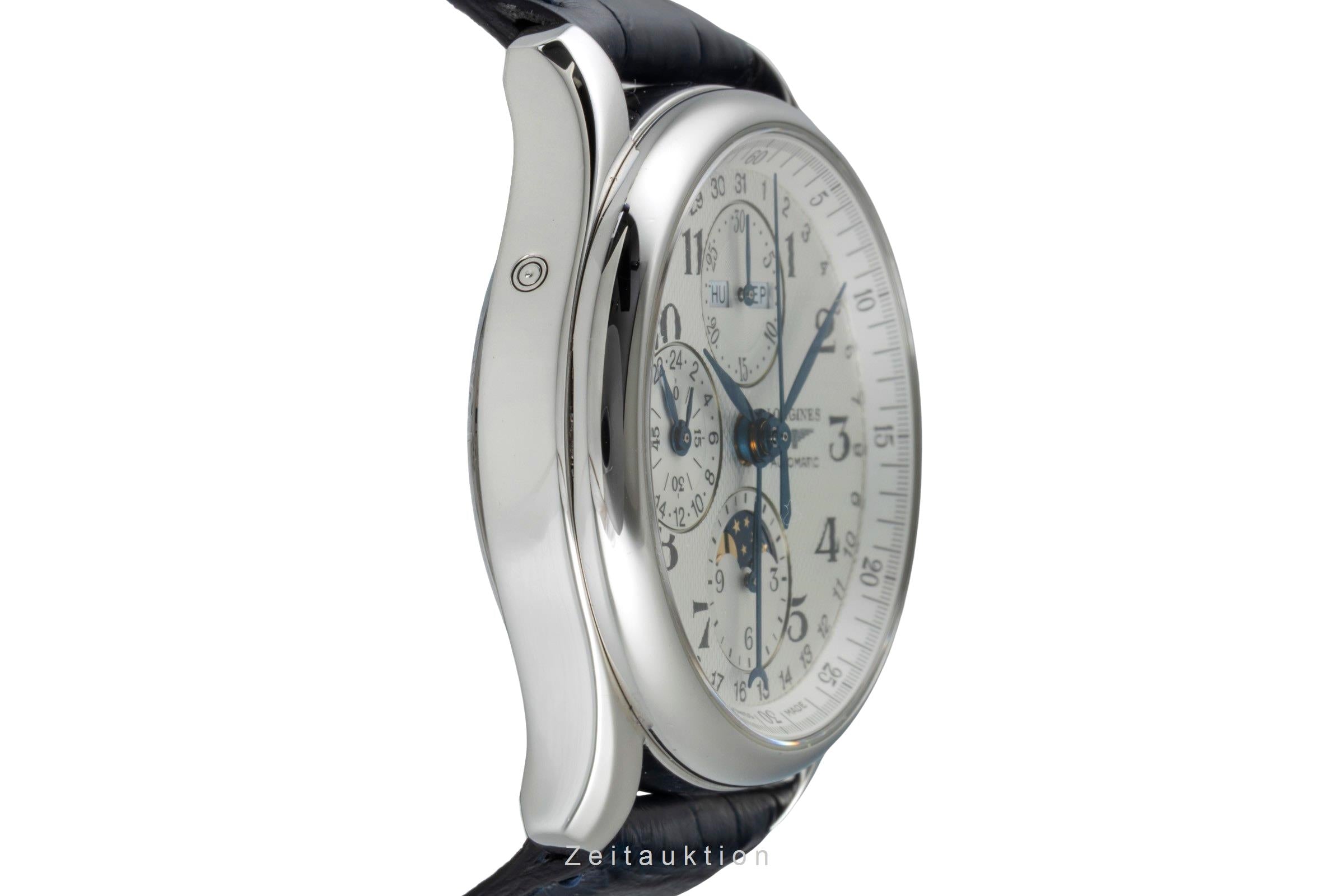 Longines Master Collection cronógrafo acero automático reloj para caballeros L2.673.4.78.5 LP: 3900EUR  [2506793]