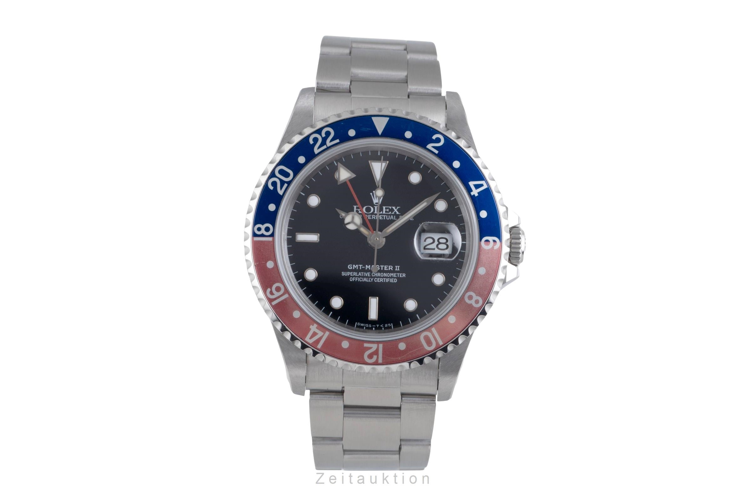 Rolex GMT-Master II Pepsi Stahl Automatik Herrenuhr Ref. 16710 Klassiker [2506802]