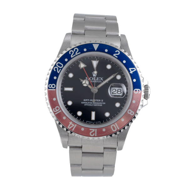 Rolex GMT-Master II Pepsi Stahl Automatik Herrenuhr Ref. 16710 Klassiker [2506802]
