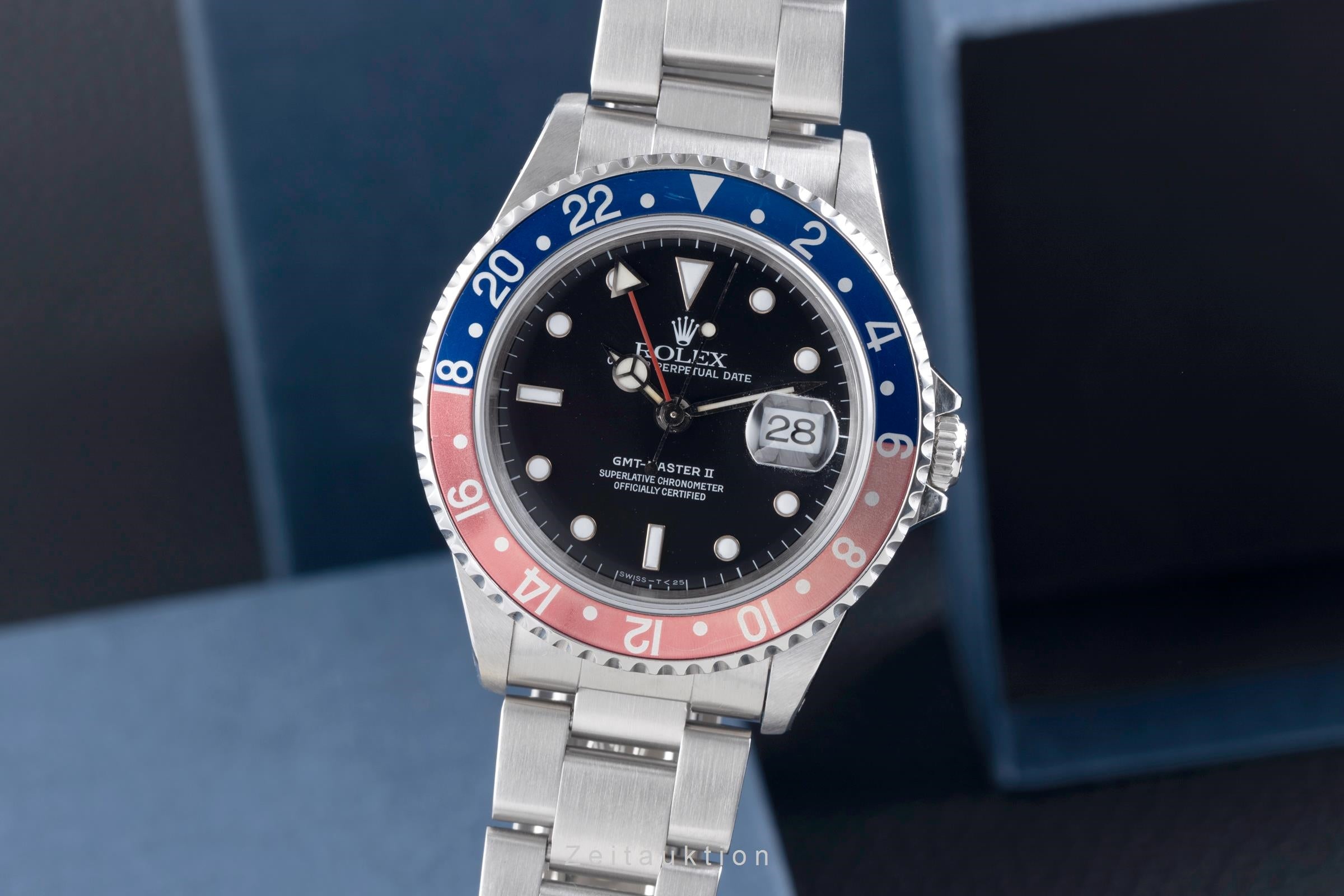 Rolex GMT-Master II Pepsi Stahl Automatik Herrenuhr Ref. 16710 Klassiker [2506802]