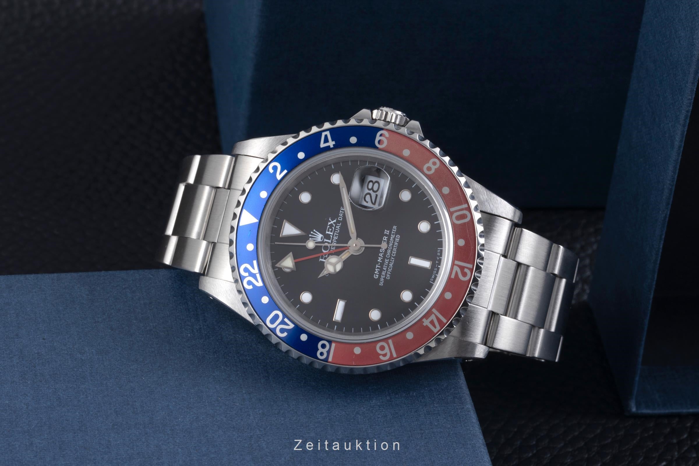 Rolex GMT-Master II Pepsi Stahl Automatik Herrenuhr Ref. 16710 Klassiker [2506802]