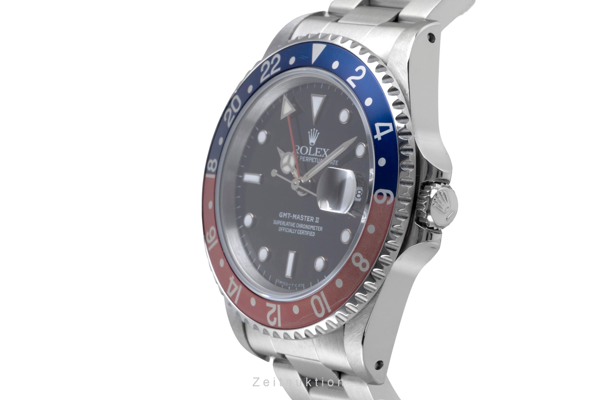 Rolex GMT-Master II Pepsi Stahl Automatik Herrenuhr Ref. 16710 Klassiker [2506802]