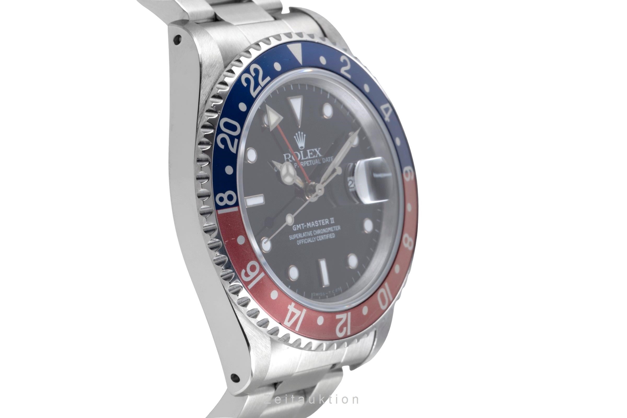 Rolex GMT-Master II Pepsi Stahl Automatik Herrenuhr Ref. 16710 Klassiker [2506802]