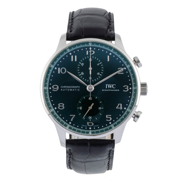 IWC Portugieser cronografo acciaio automatismo orologio da uomo IW371615 LP: 9100EUR  [2506803]