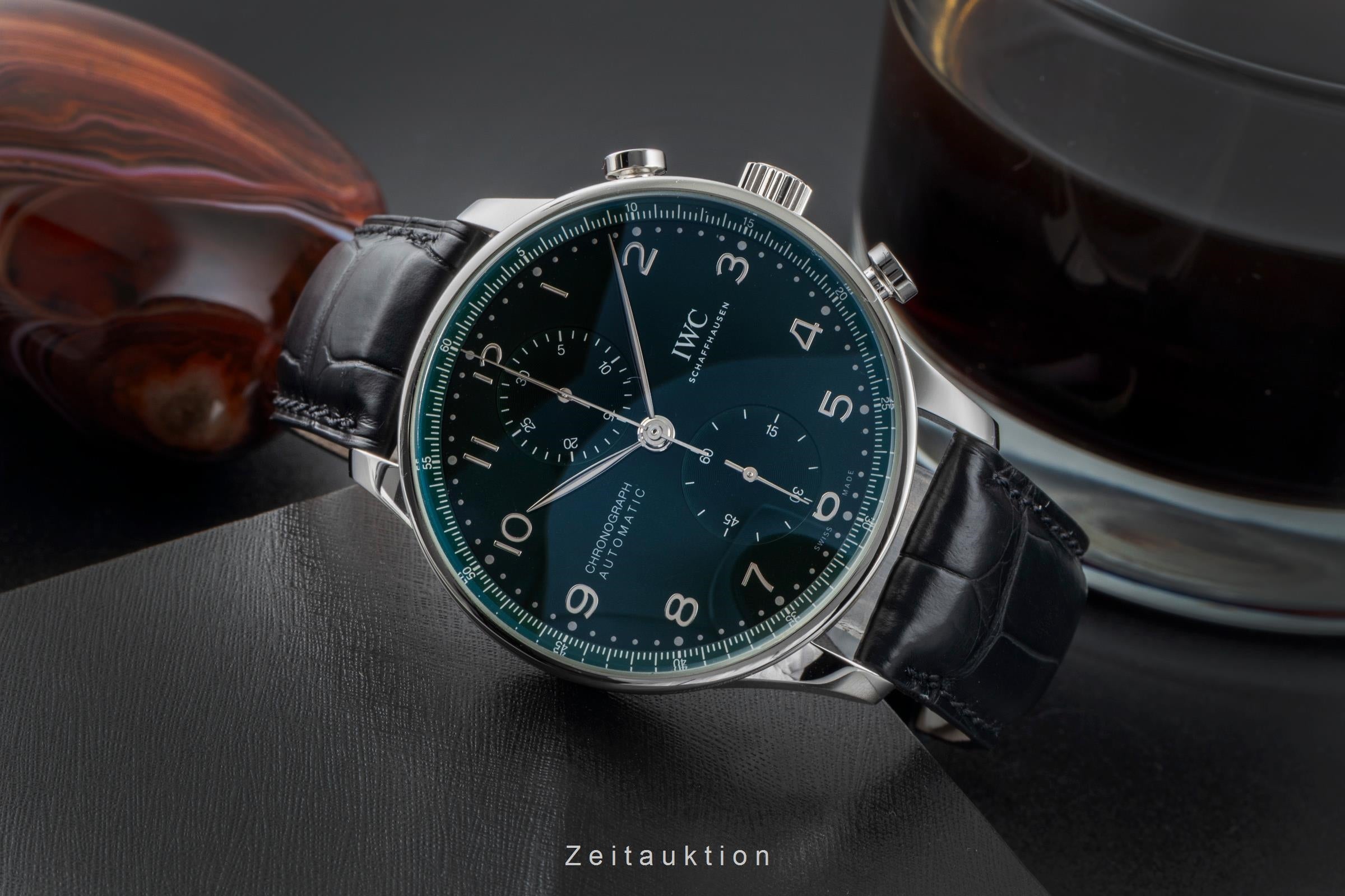 IWC Portugieser cronografo acciaio automatismo orologio da uomo IW371615 LP: 9100EUR  [2506803]
