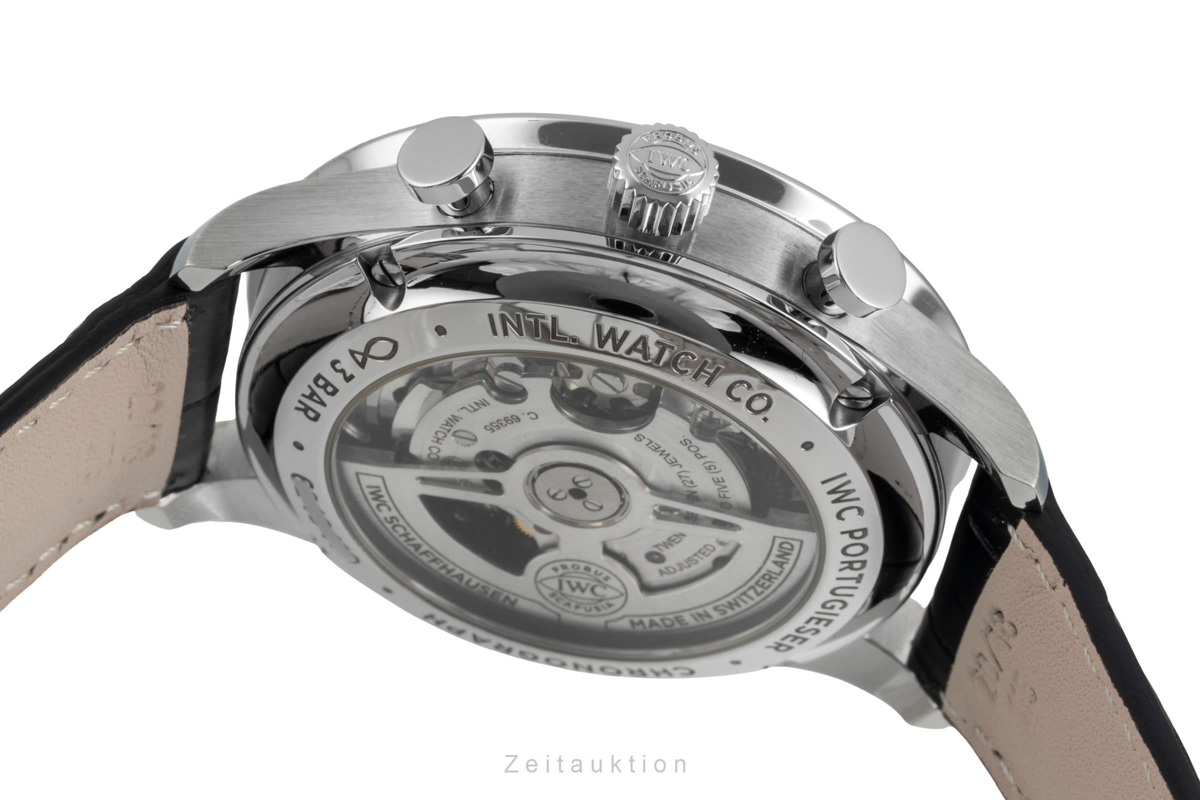 IWC Portugieser cronografo acciaio automatismo orologio da uomo IW371615 LP: 9100EUR  [2506803]