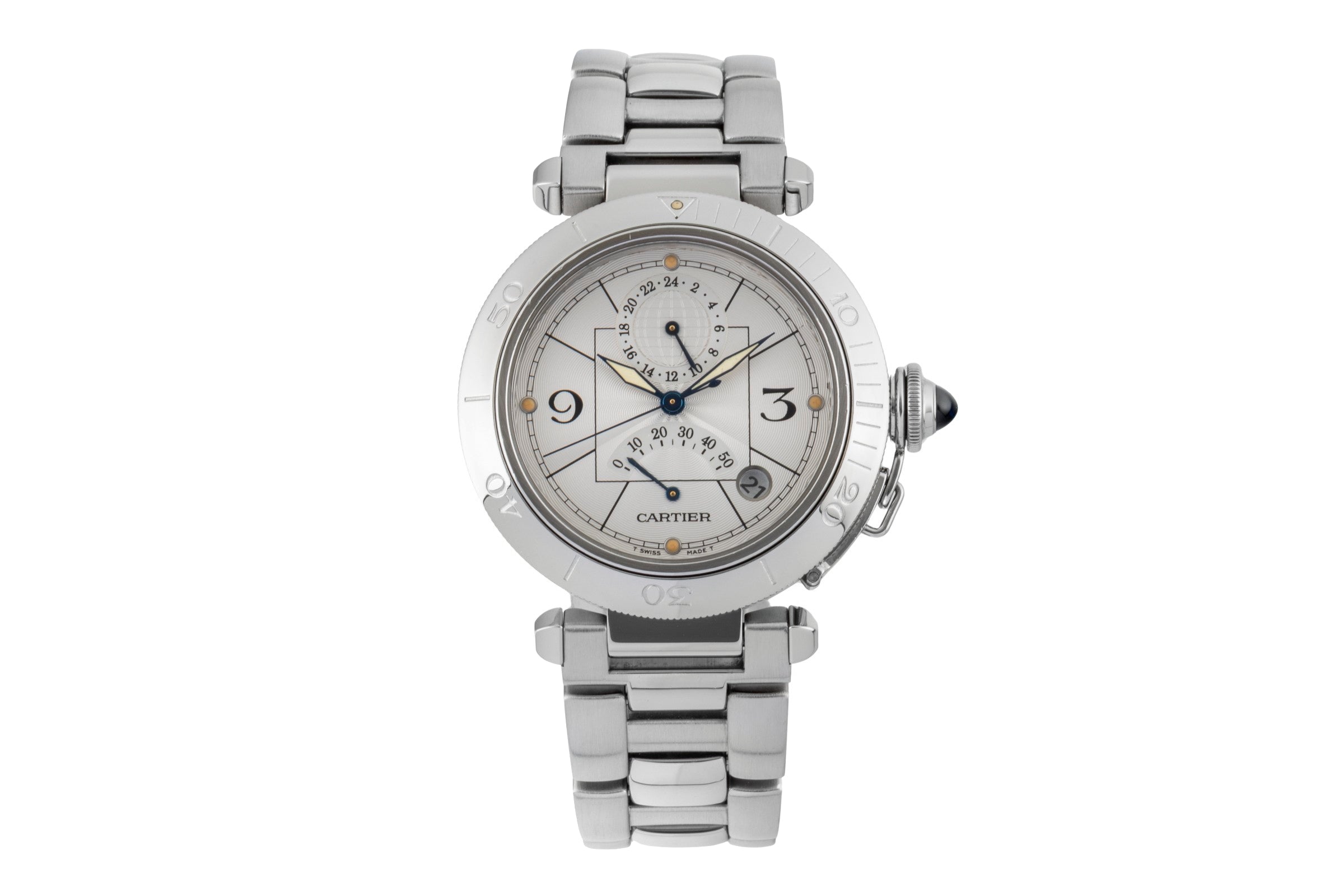 Cartier Pasha acier automatique montre pour hommes W31037H3  [2506810]