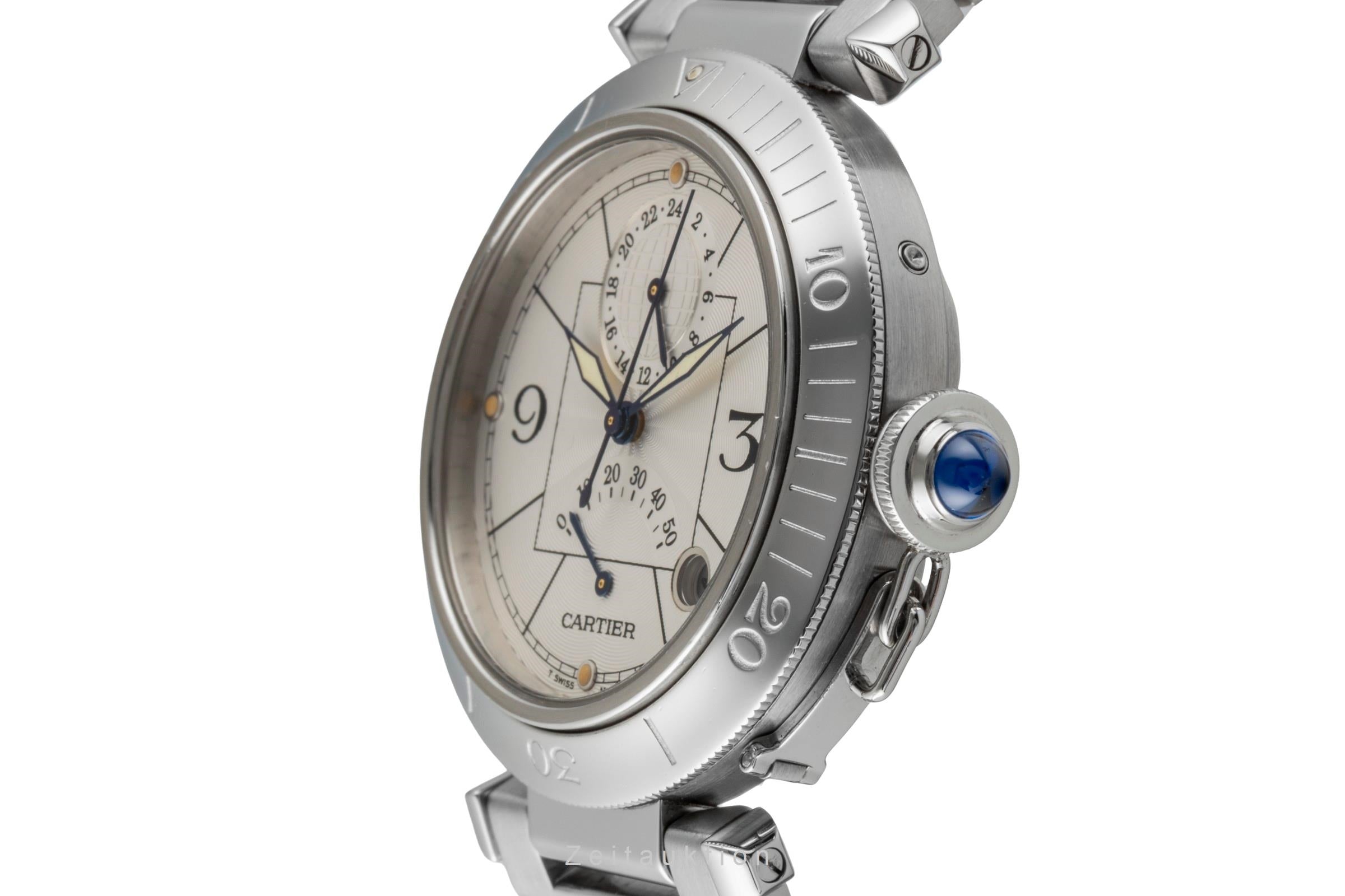 Cartier Pasha GMT Power Reserve Automatik Stahl Herrenuhr Ref. W31037H3 2388 [2506810]