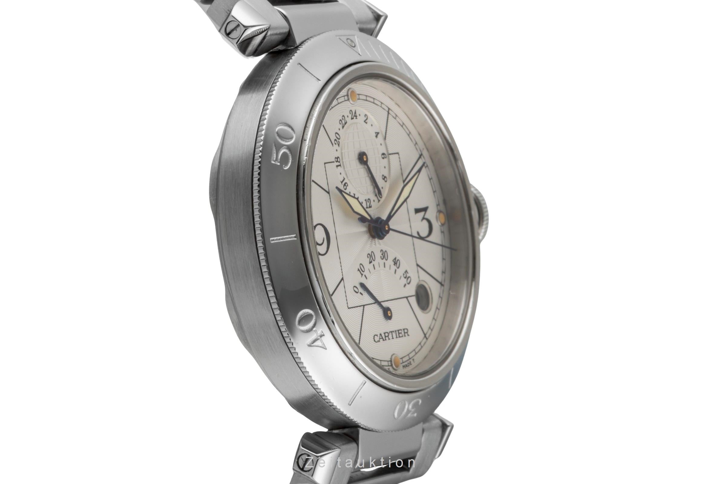 Cartier Pasha GMT Power Reserve Automatik Stahl Herrenuhr Ref. W31037H3 2388 [2506810]
