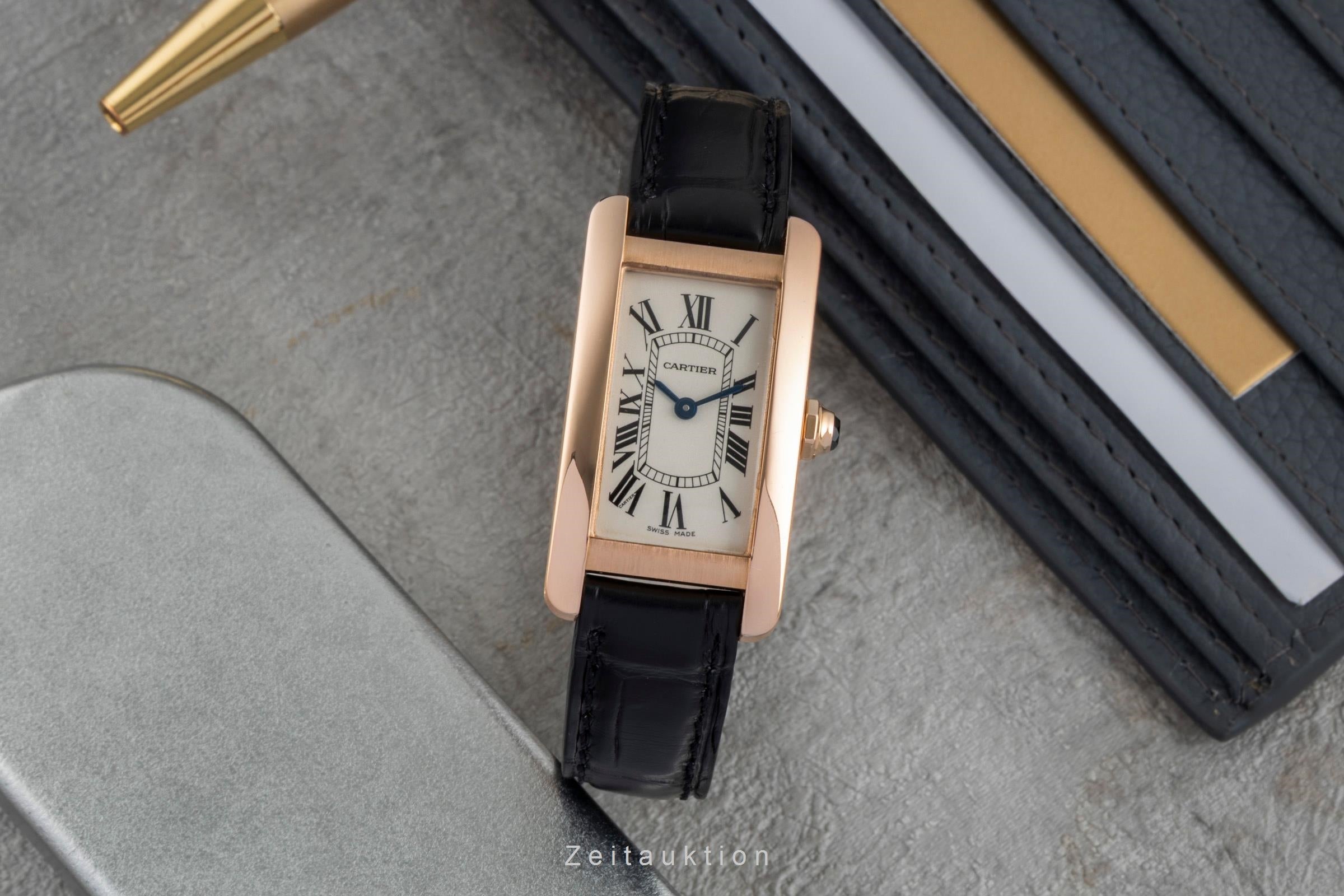 Cartier Tank Américaine oro rosado de 18 quilates cuarzo reloj para damas  W2607456 LP: 12900EUR  [2506812]