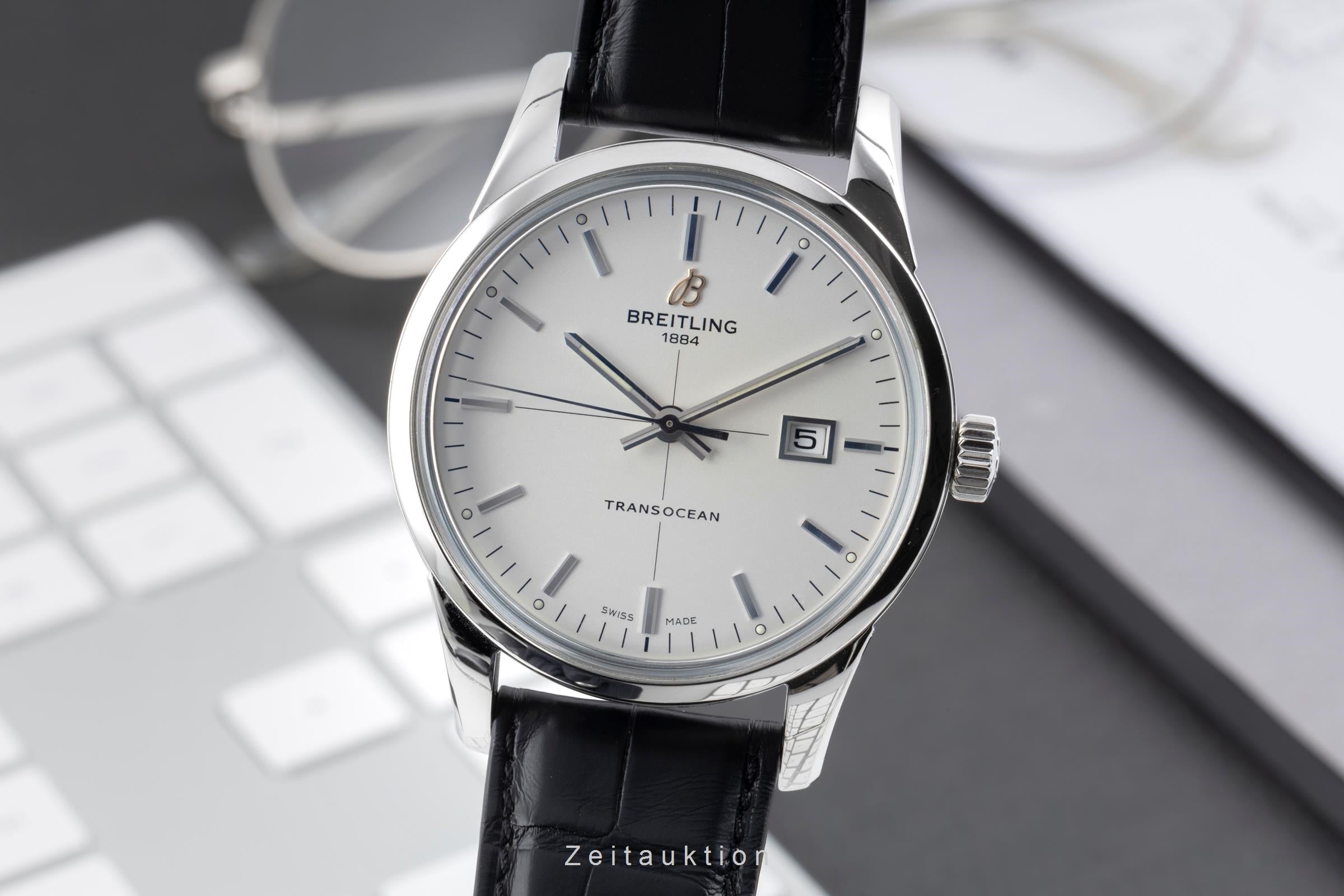 Breitling Transocean steel automatic men's watch A1036012/G721	  [2506822]