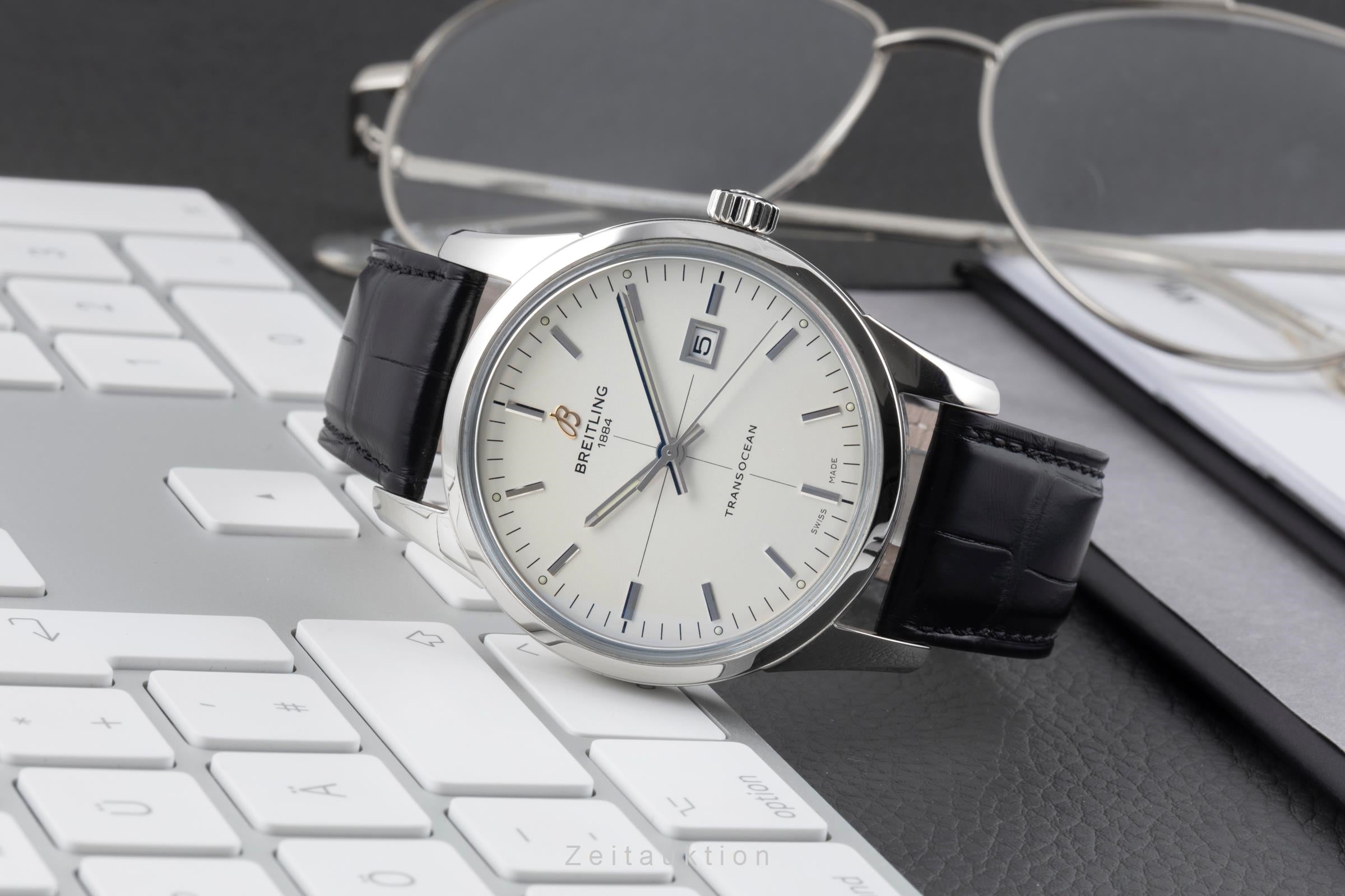 Breitling Transocean acero automático reloj para caballeros A1036012/G721	  [2506822]