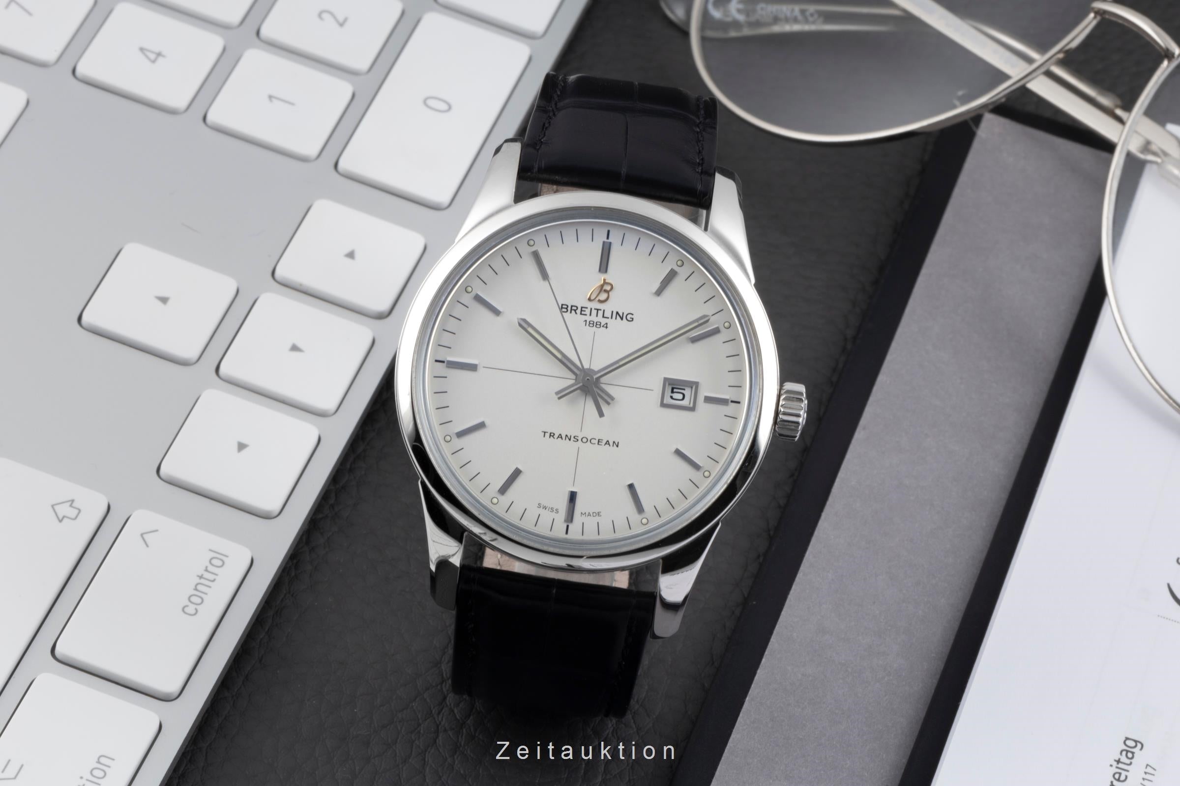 Breitling Transocean acero automático reloj para caballeros A1036012/G721	  [2506822]