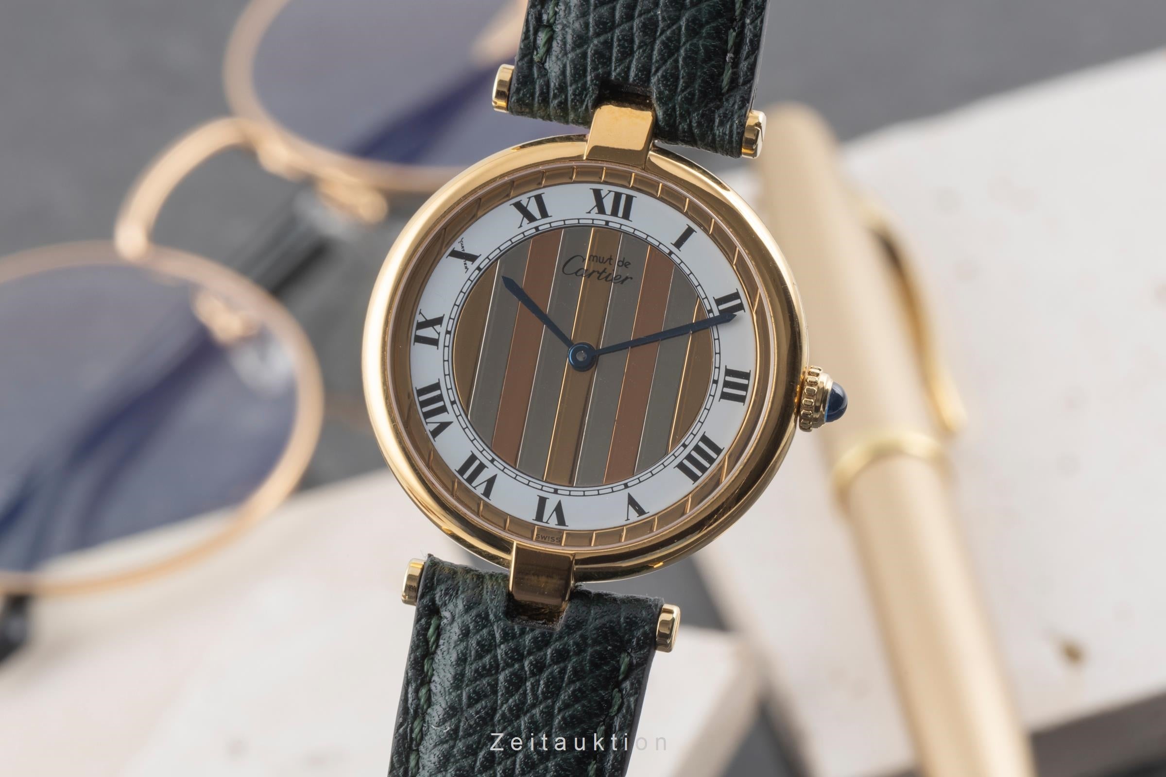 Cartier Vendome LC GM Vermeil 925 Silber "Trinity Dial" Medium Size Ref. 590003 [2506824]