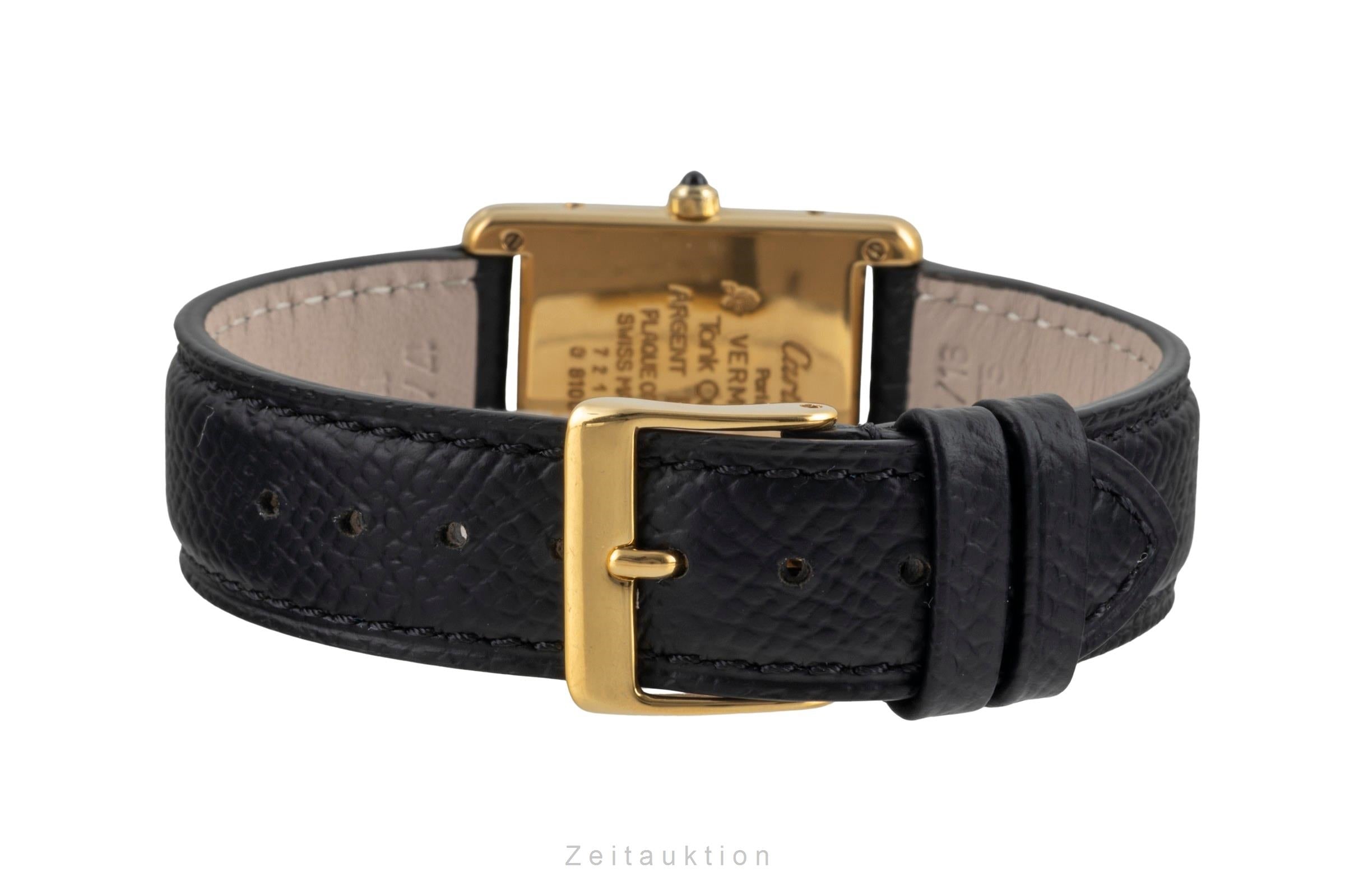 Cartier must Tank GM Vermeil "Ivory Dial" Silber Herrenuhr Medium Ref. 681006 [2506825]